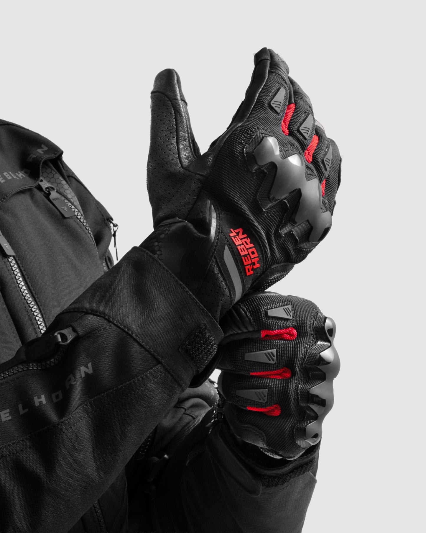 Defender Motorradhandschuhe Rot