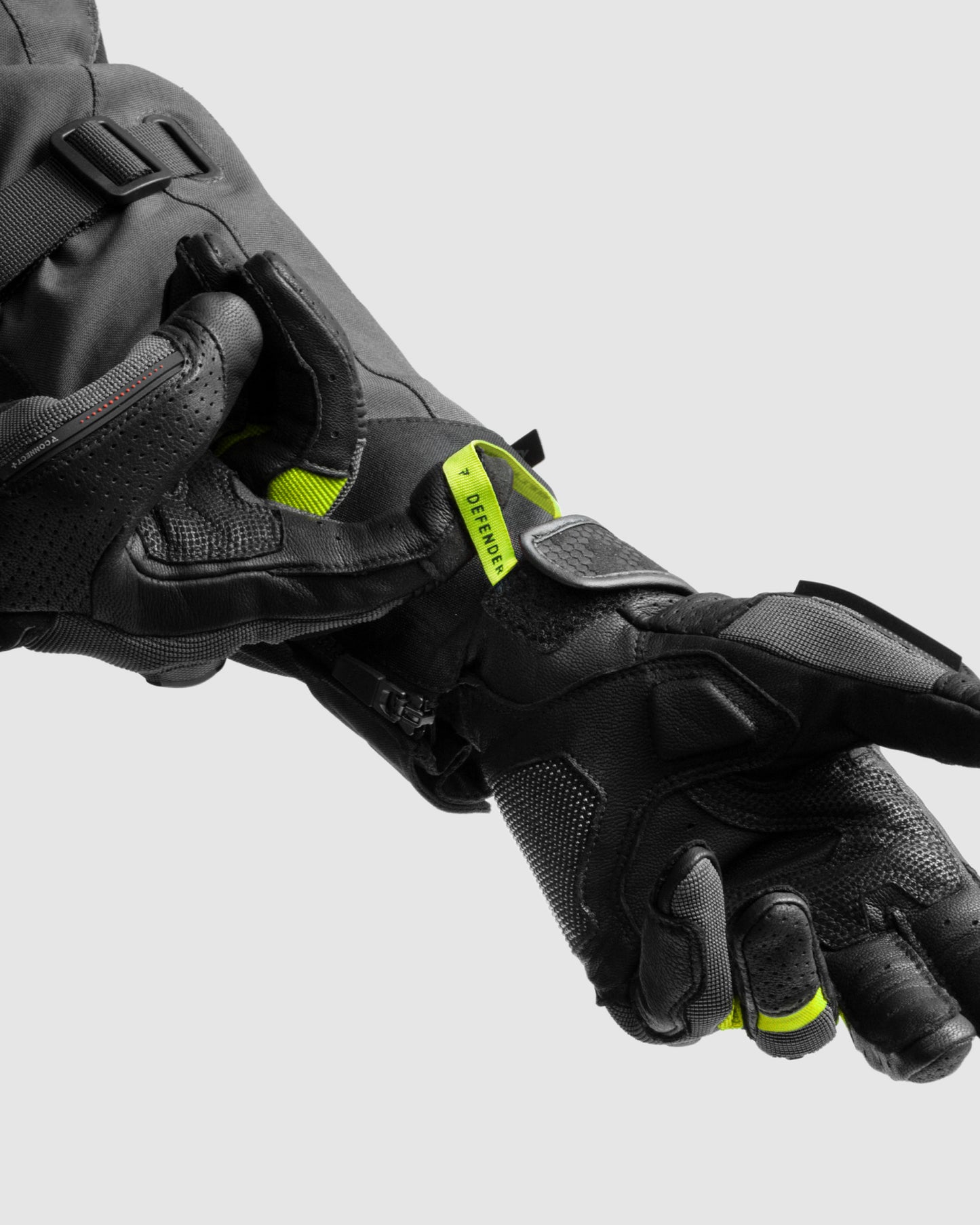 Defender Motorradhandschuhe Fluo Gelb