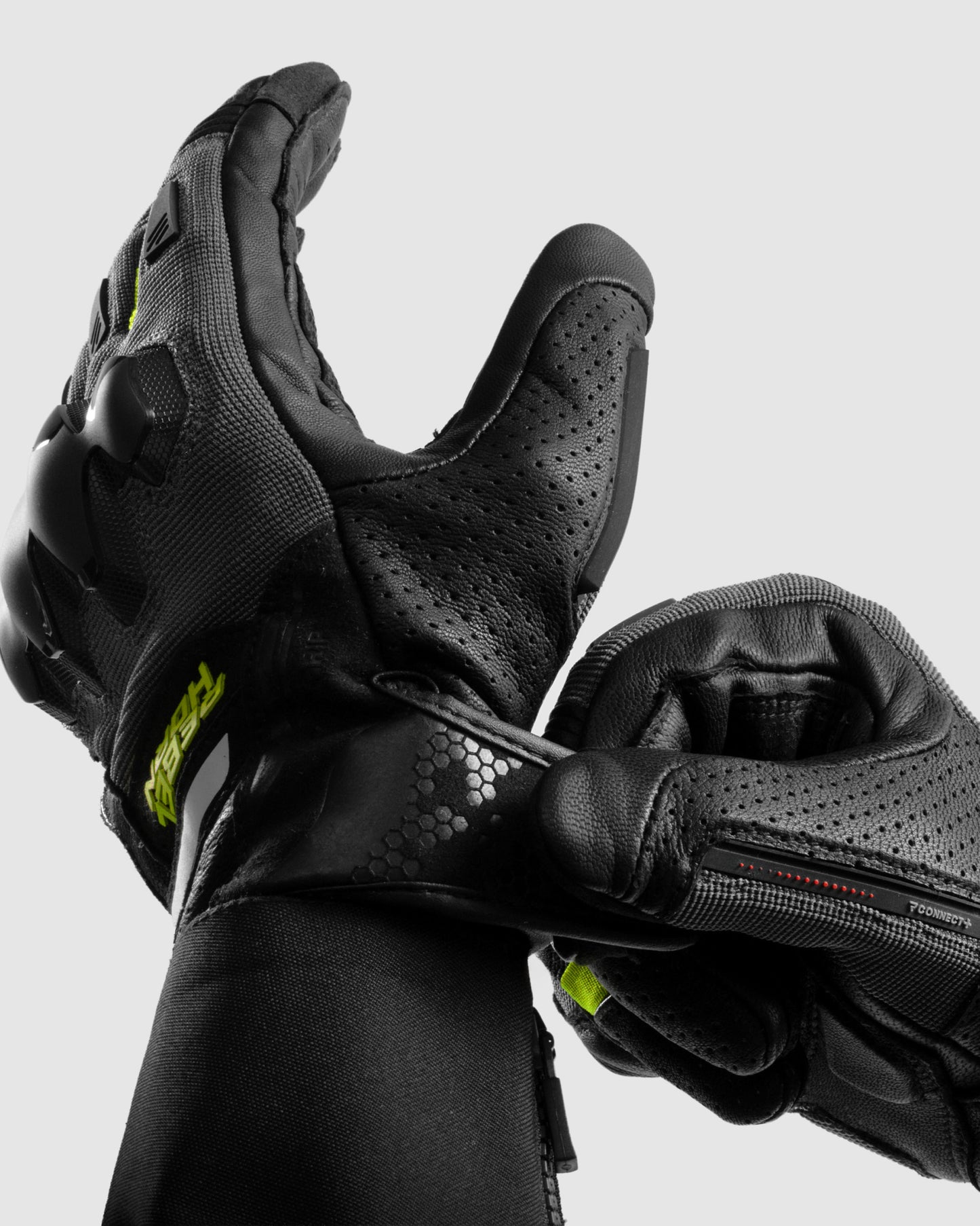 Defender Motorradhandschuhe Fluo Gelb
