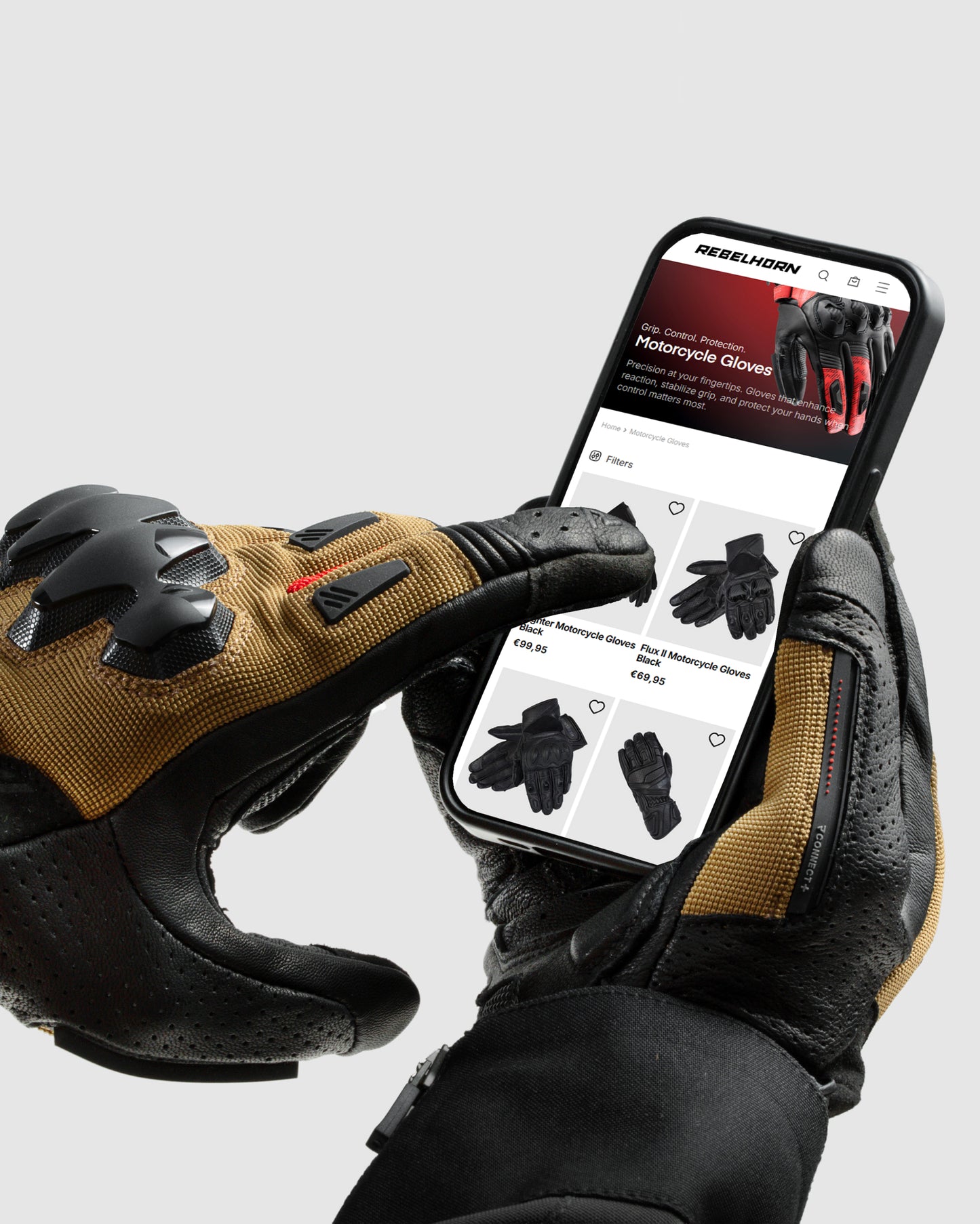 Defender Motorradhandschuhe Desert