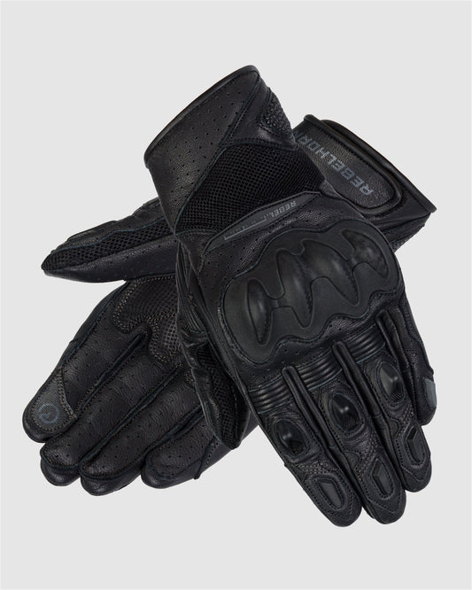 Flux II Damen Motorradhandschuhe Schwarz
