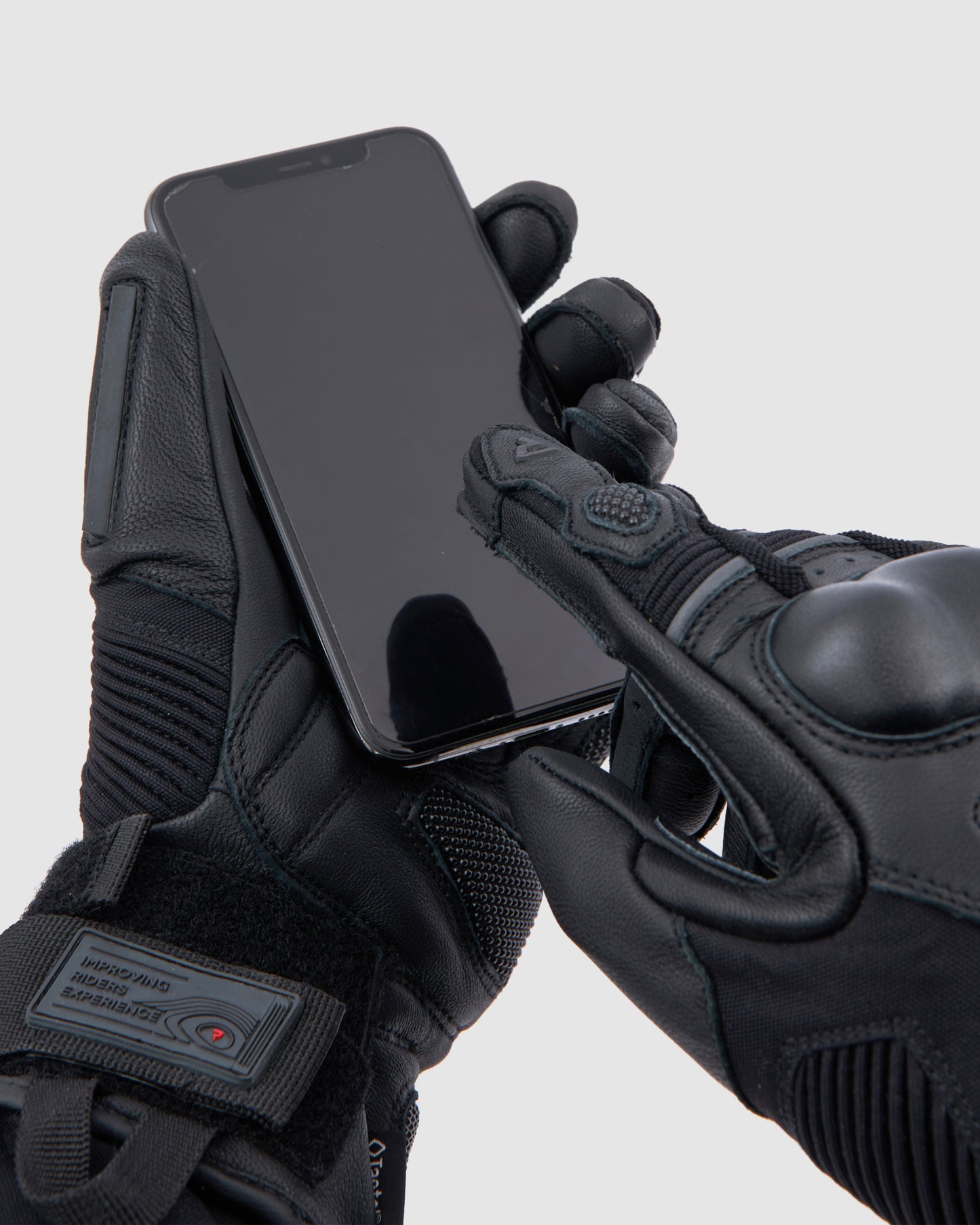 Range Motorradhandschuhe Schwarz