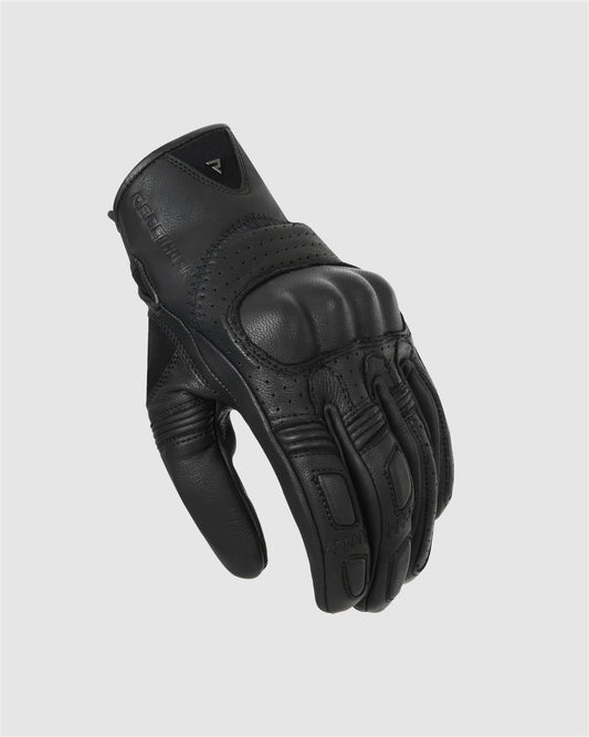 Thug II Perforierte Motorradhandschuhe Schwarz