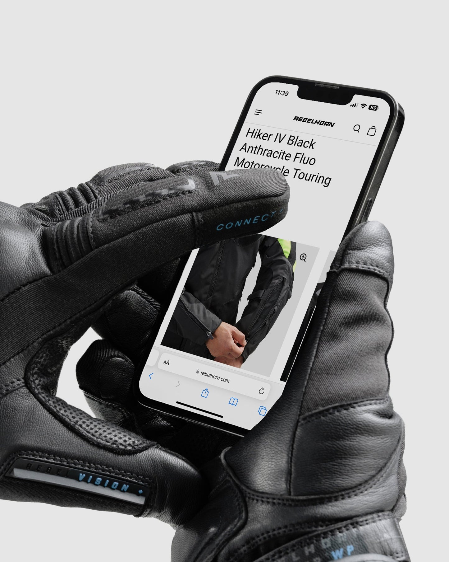 Tracer Wasserdichte Motorradhandschuhe Schwarz