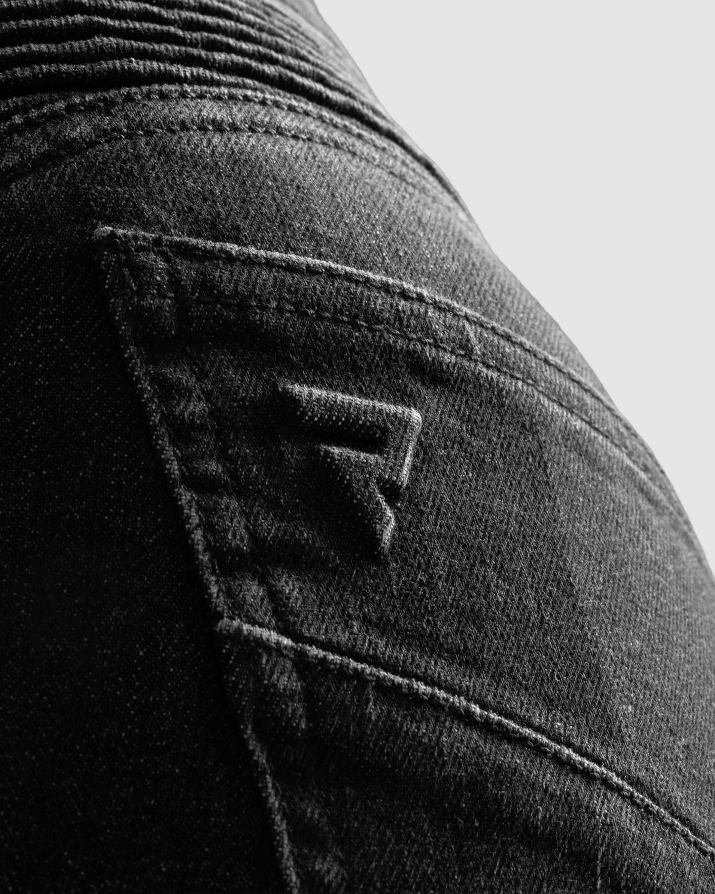 Agness 2 Mono Motorradjeans Damen Schwarz Gewaschen
