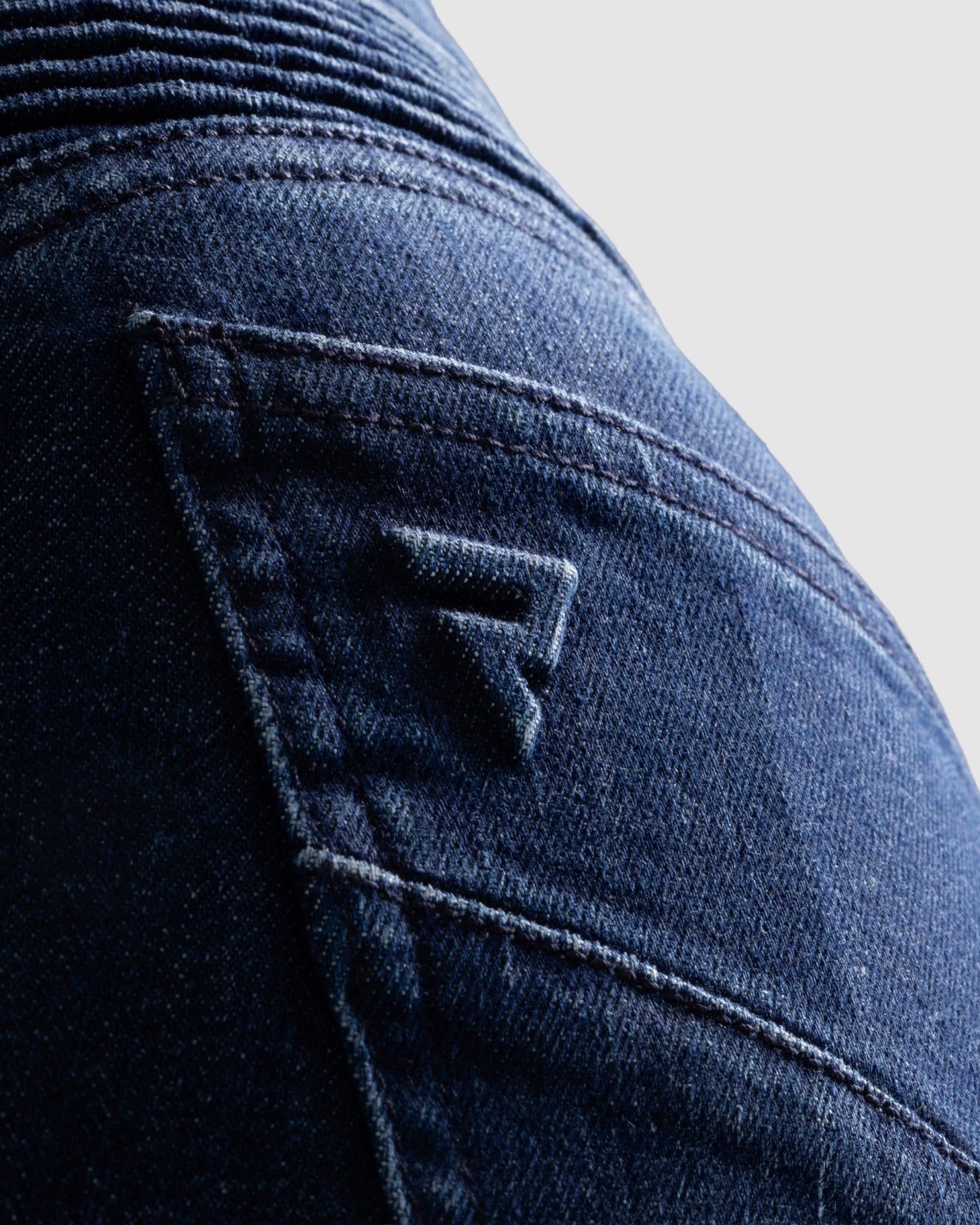 Agness 2 Mono Motorradjeans Damen Blau Gewaschen