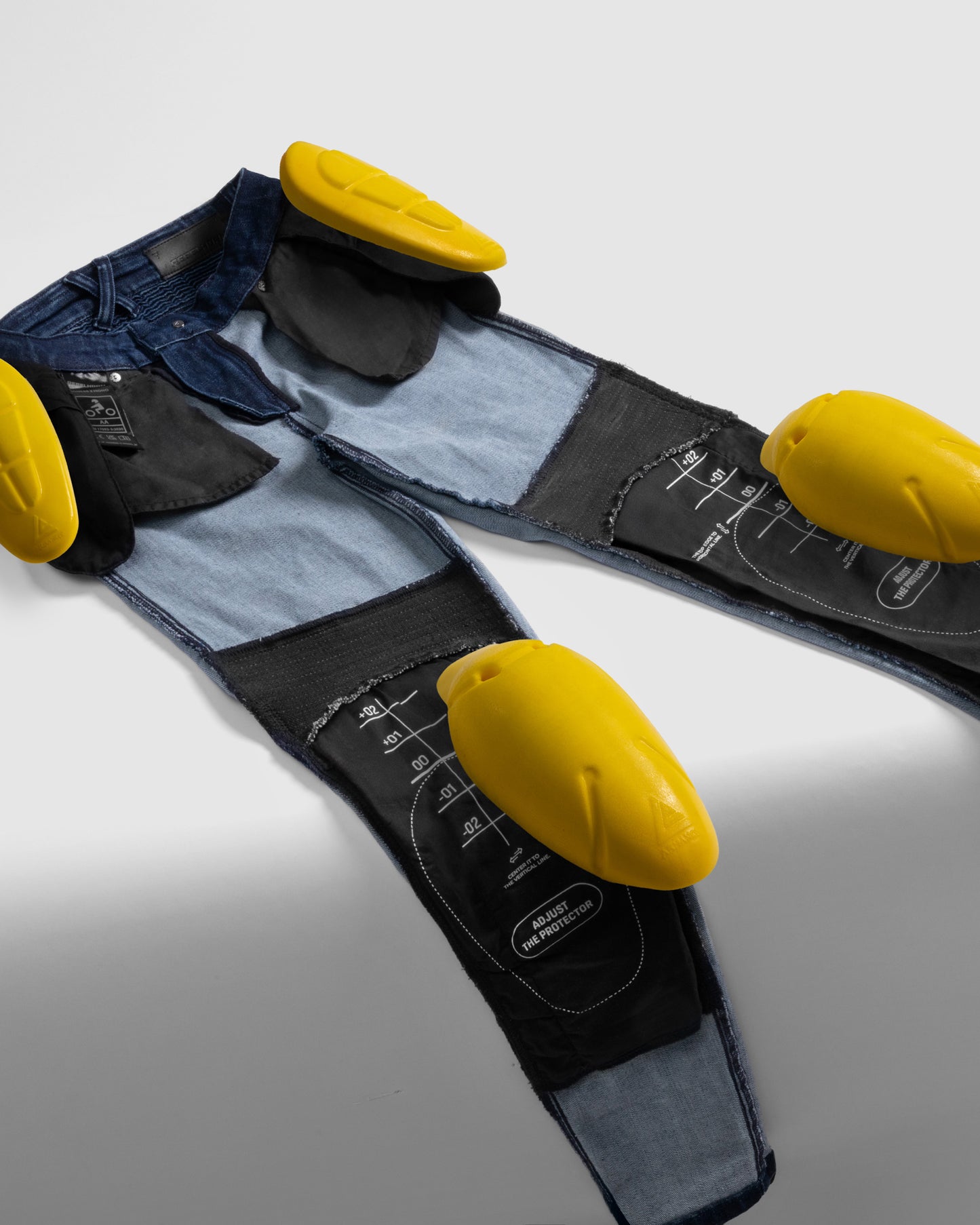 Agness 2 Mono Motorradjeans Damen Blau Gewaschen