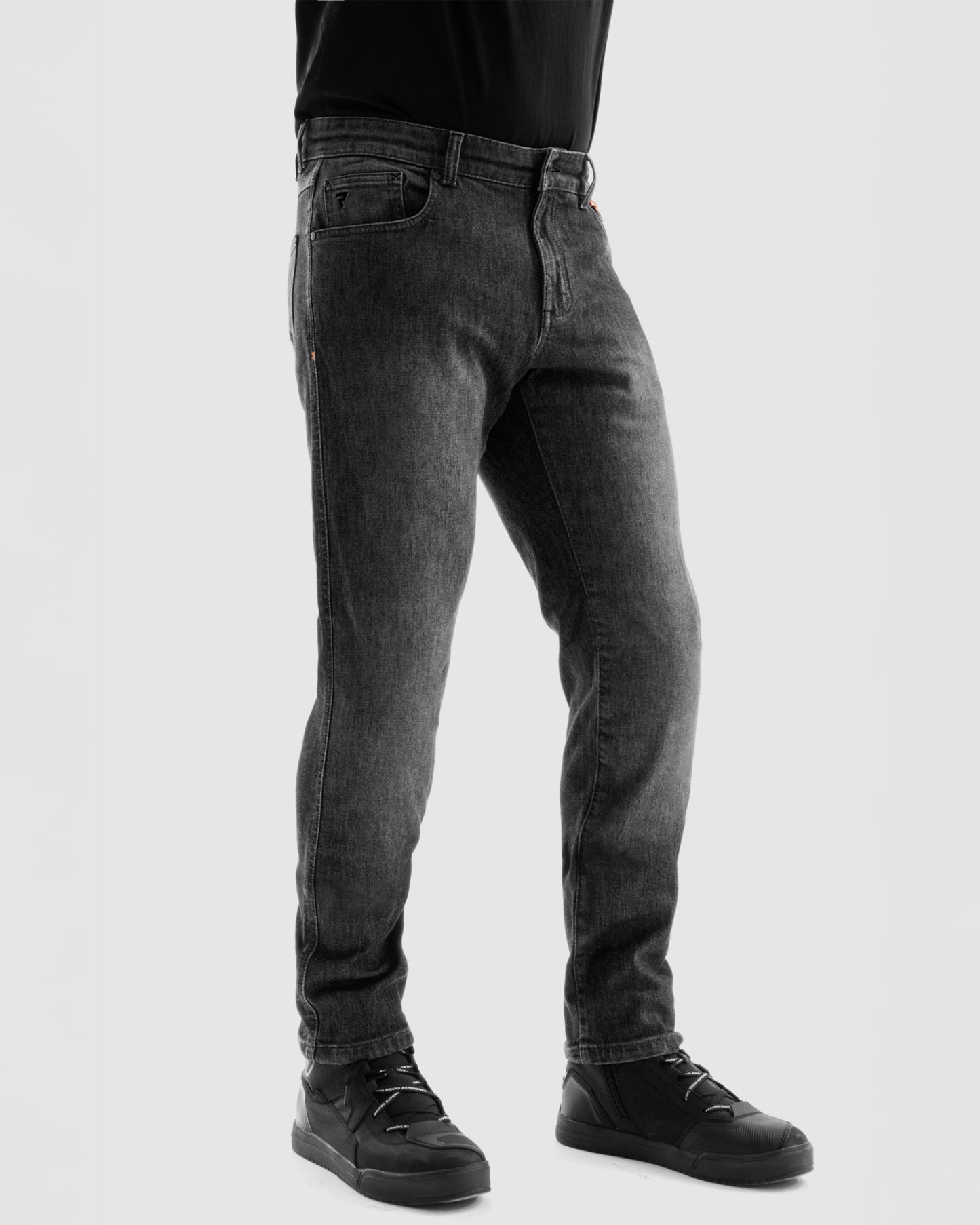 Bronco Motorrad-Jeans Schwarz Verwaschen