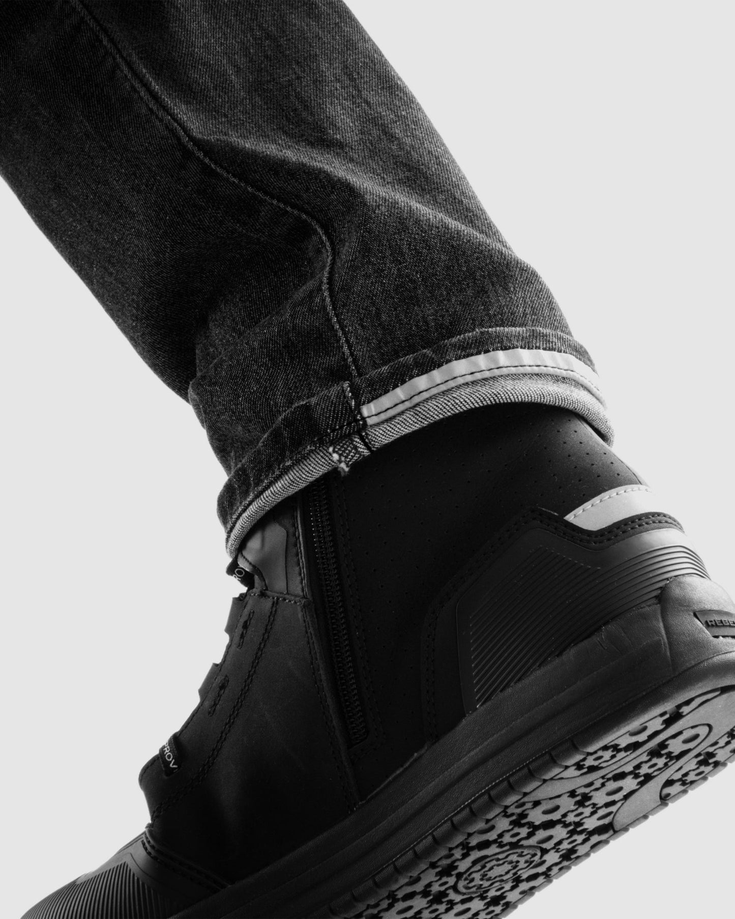 Bronco Motorrad-Jeans Schwarz Verwaschen