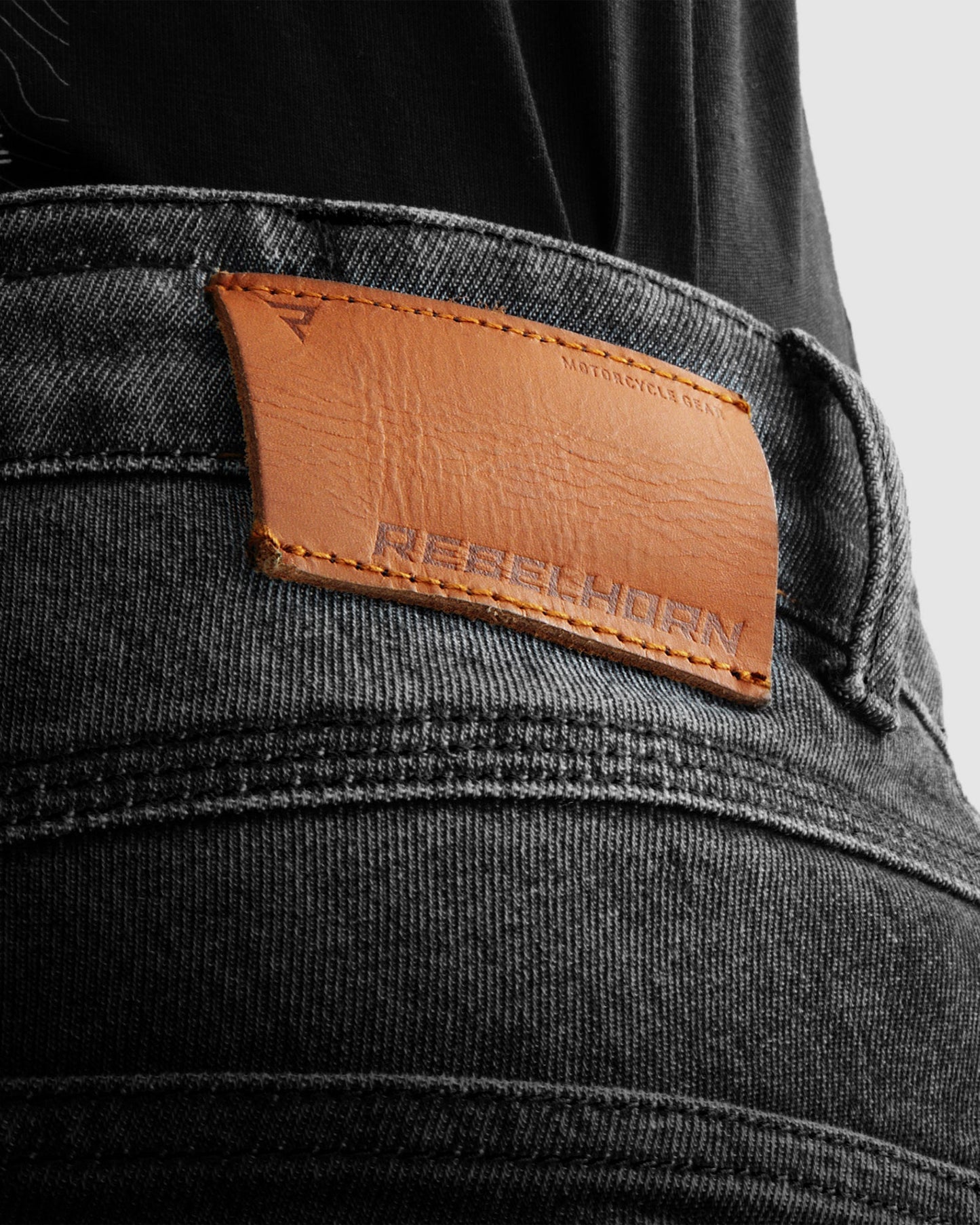 Bronco Motorrad-Jeans Schwarz Verwaschen