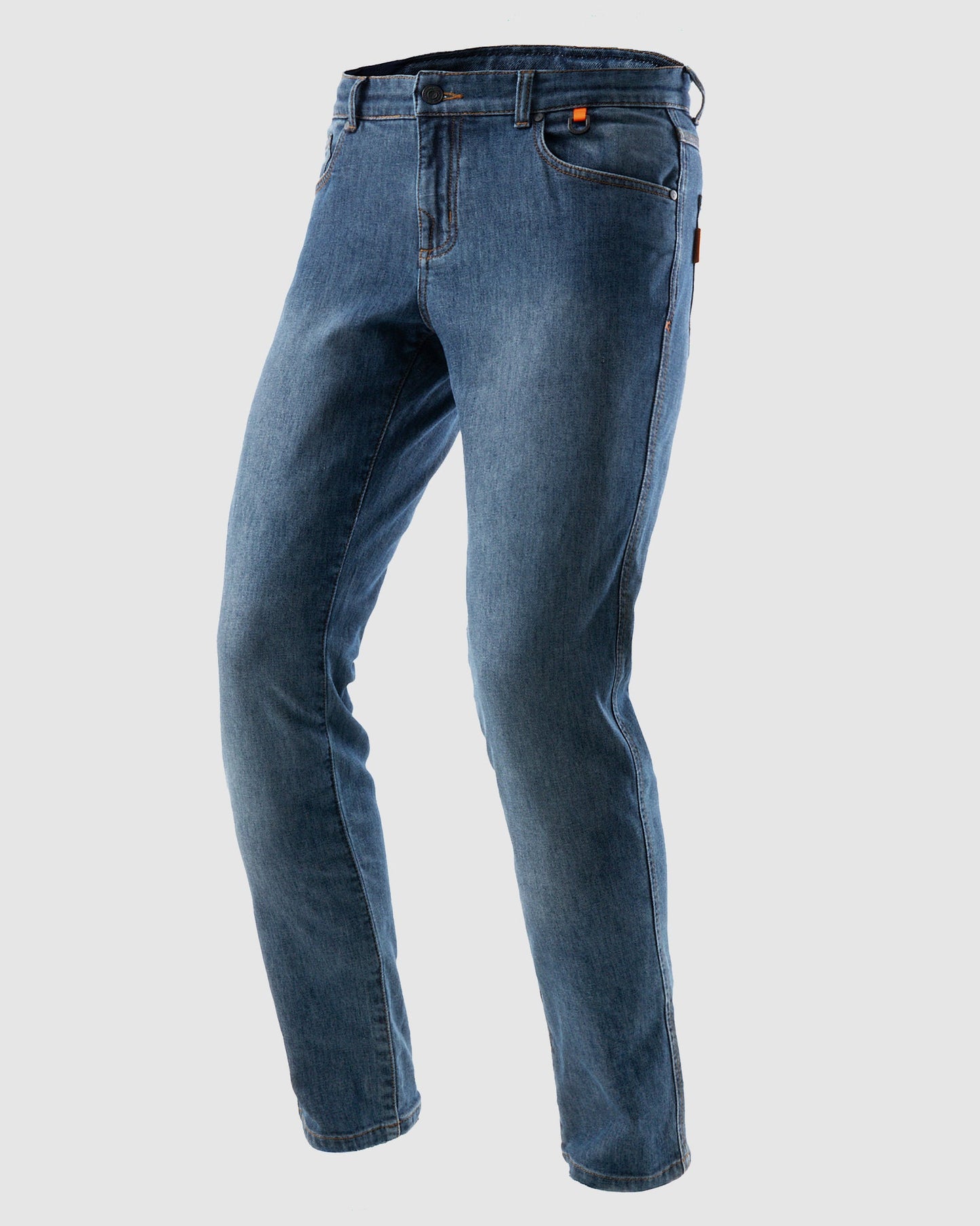 Bronco Motorrad-Jeans Blau Verwaschen