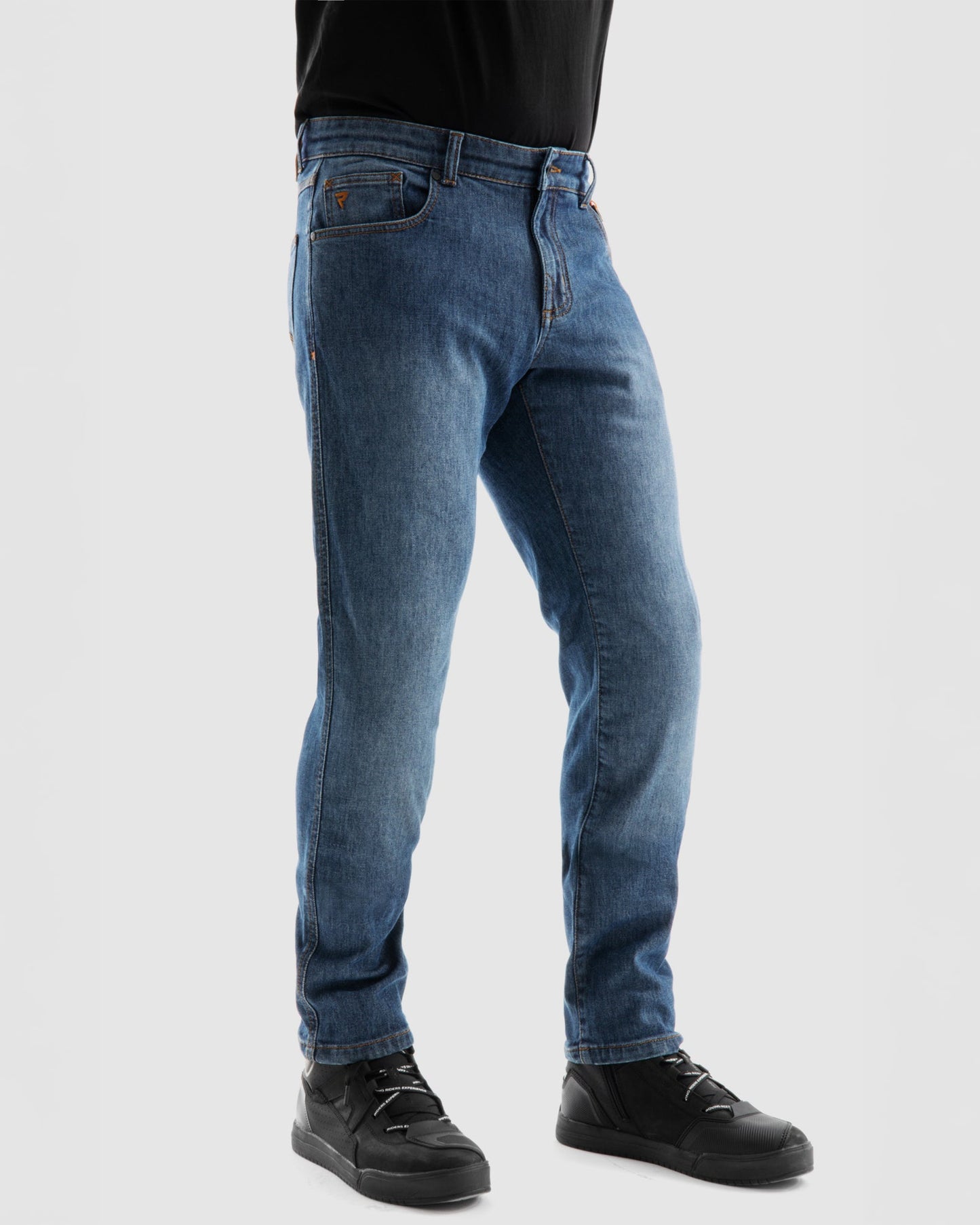 Bronco Motorrad-Jeans Blau Verwaschen