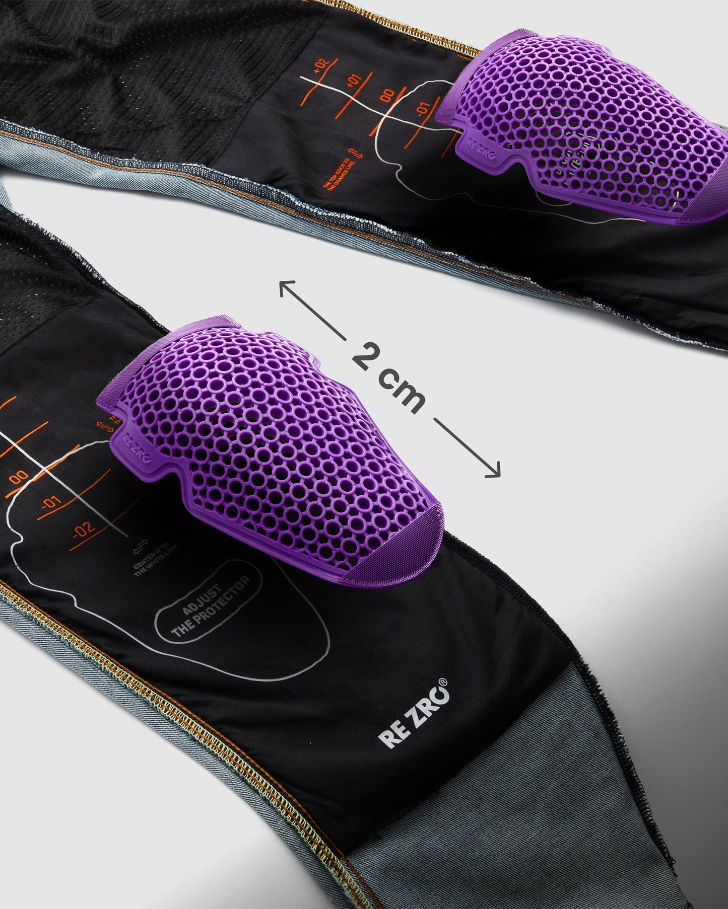 Bronco Motorrad-Jeans Blau Verwaschen