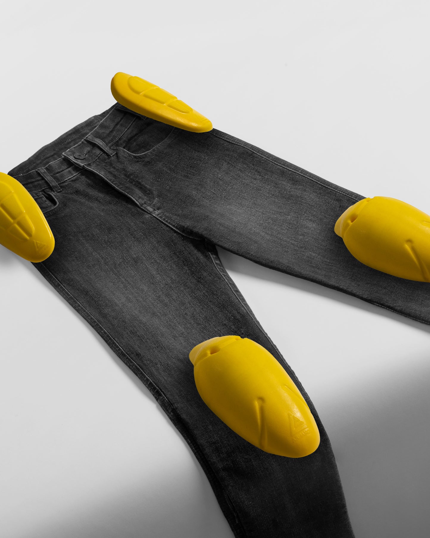 Classic Mono Motorradjeans Schwarz Gewaschen