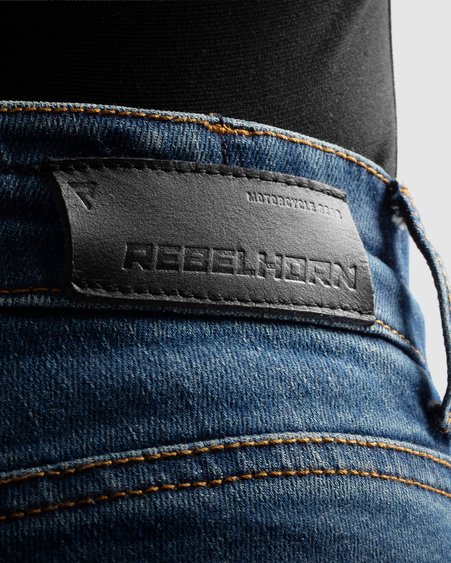 Classic Mono Motorradjeans Damen Blau Gewaschen