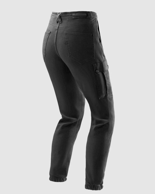 Faster Women Motorradjeans Damen Schwarz