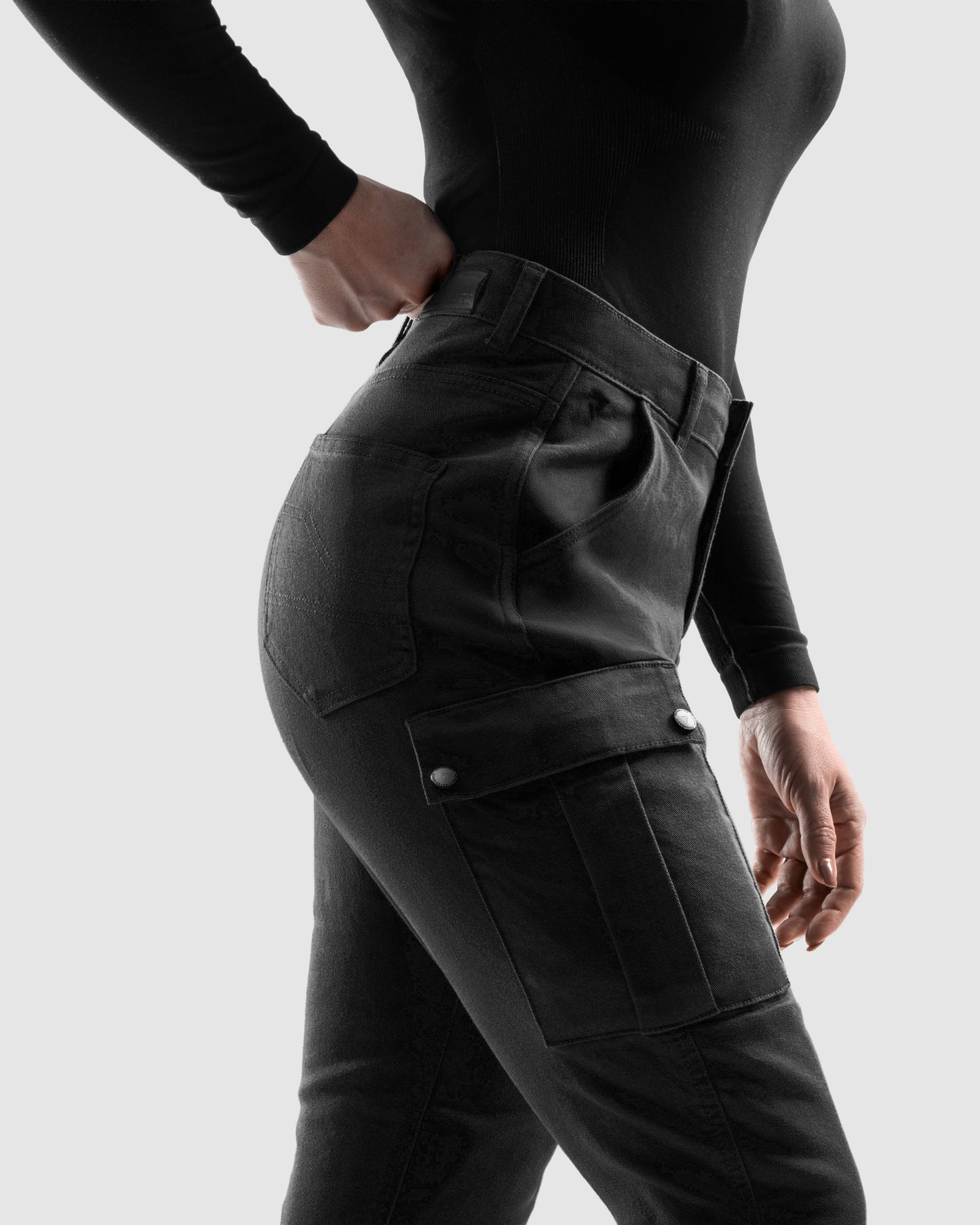 Faster Women Motorradjeans Damen Schwarz