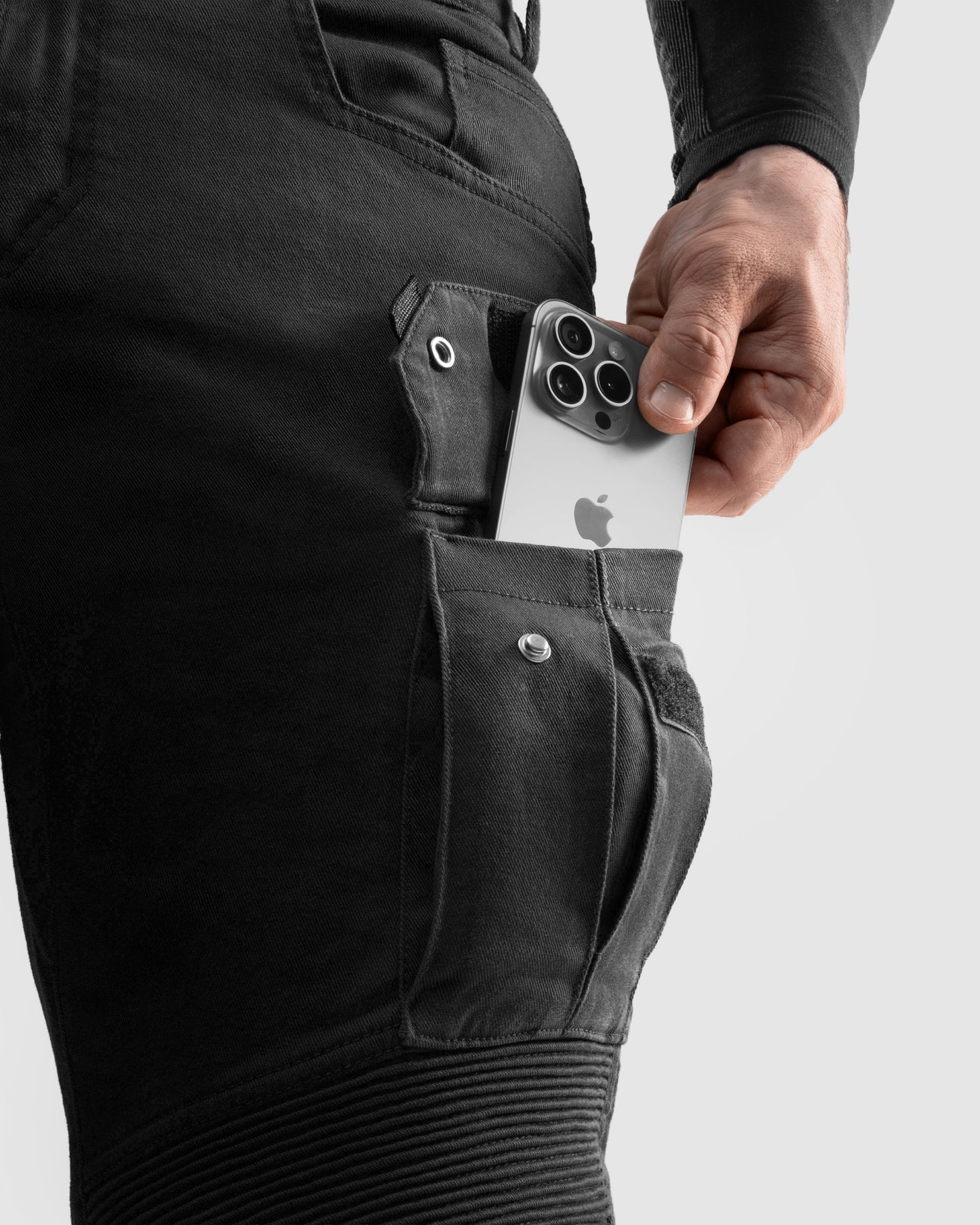 Faster Motorradjeans Schwarz