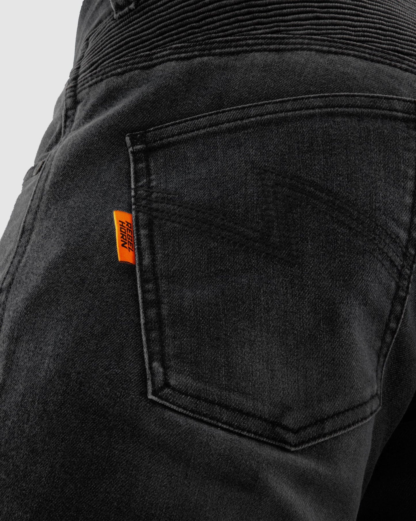 Revolt Motorrad-Jeans Schwarz