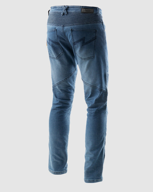 Revolt Motorrad-Jeans Blau Verwaschen