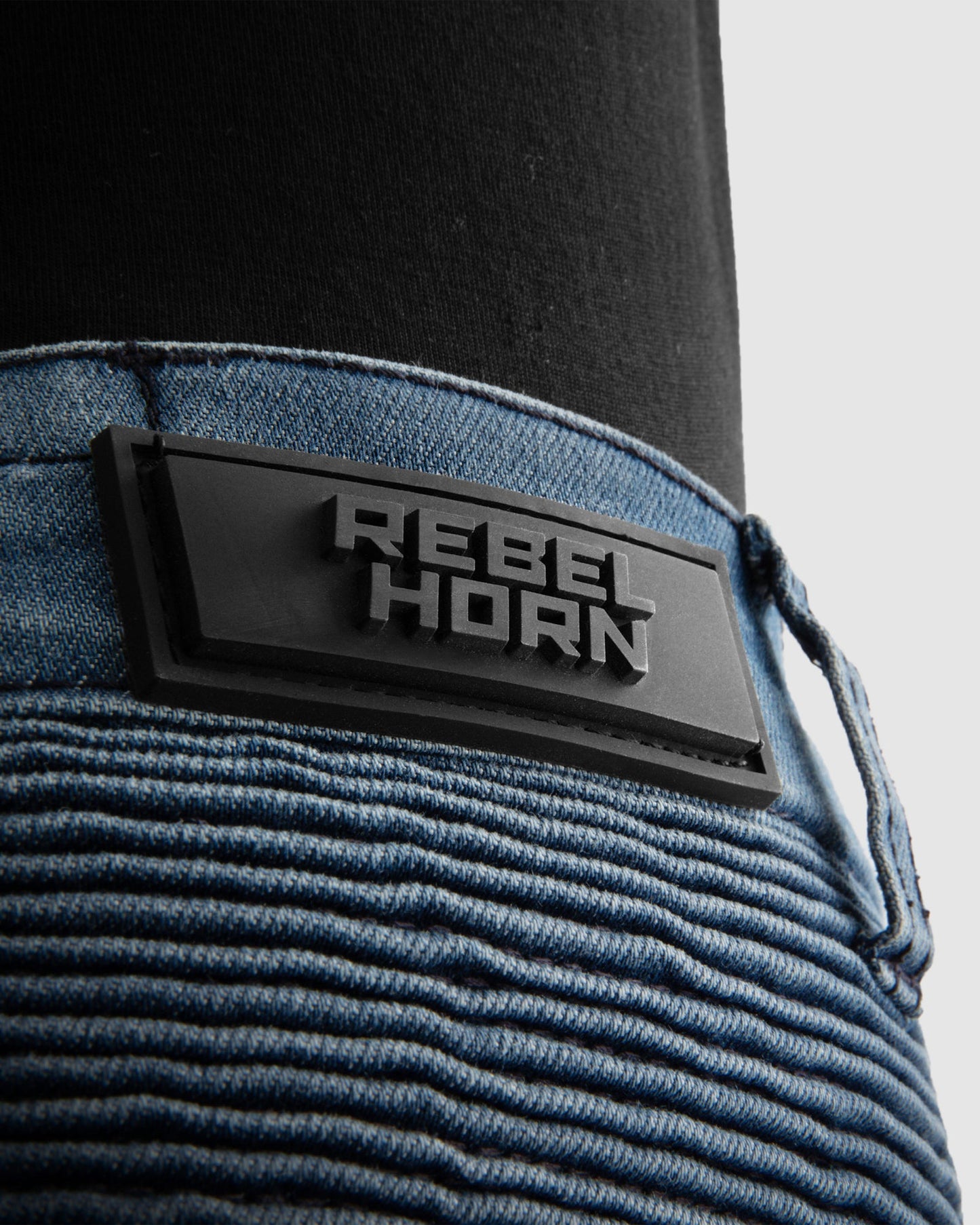 Revolt Motorrad-Jeans Blau Verwaschen