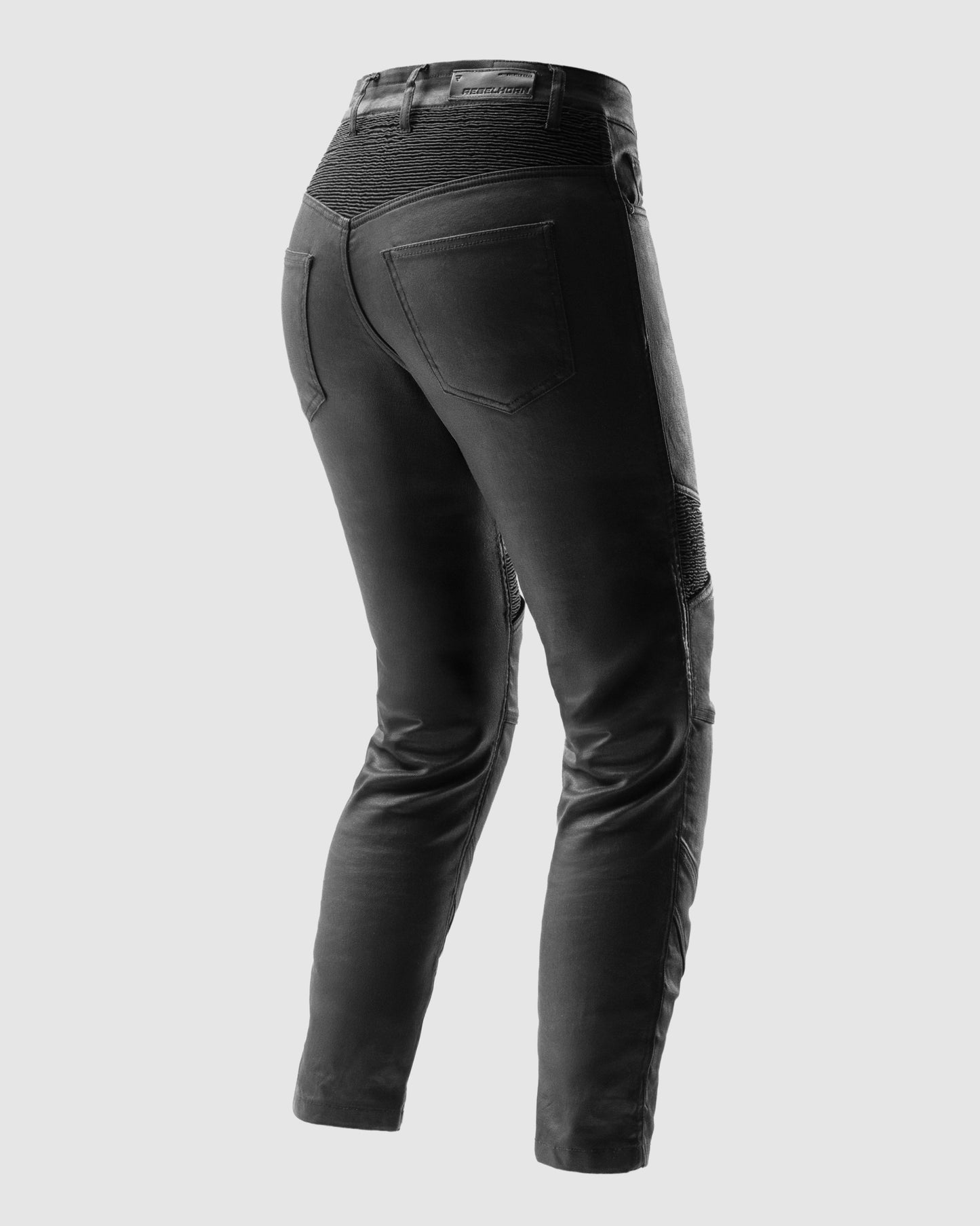 Roxy Motorradjeans Damen Slim Schwarz Gewachst