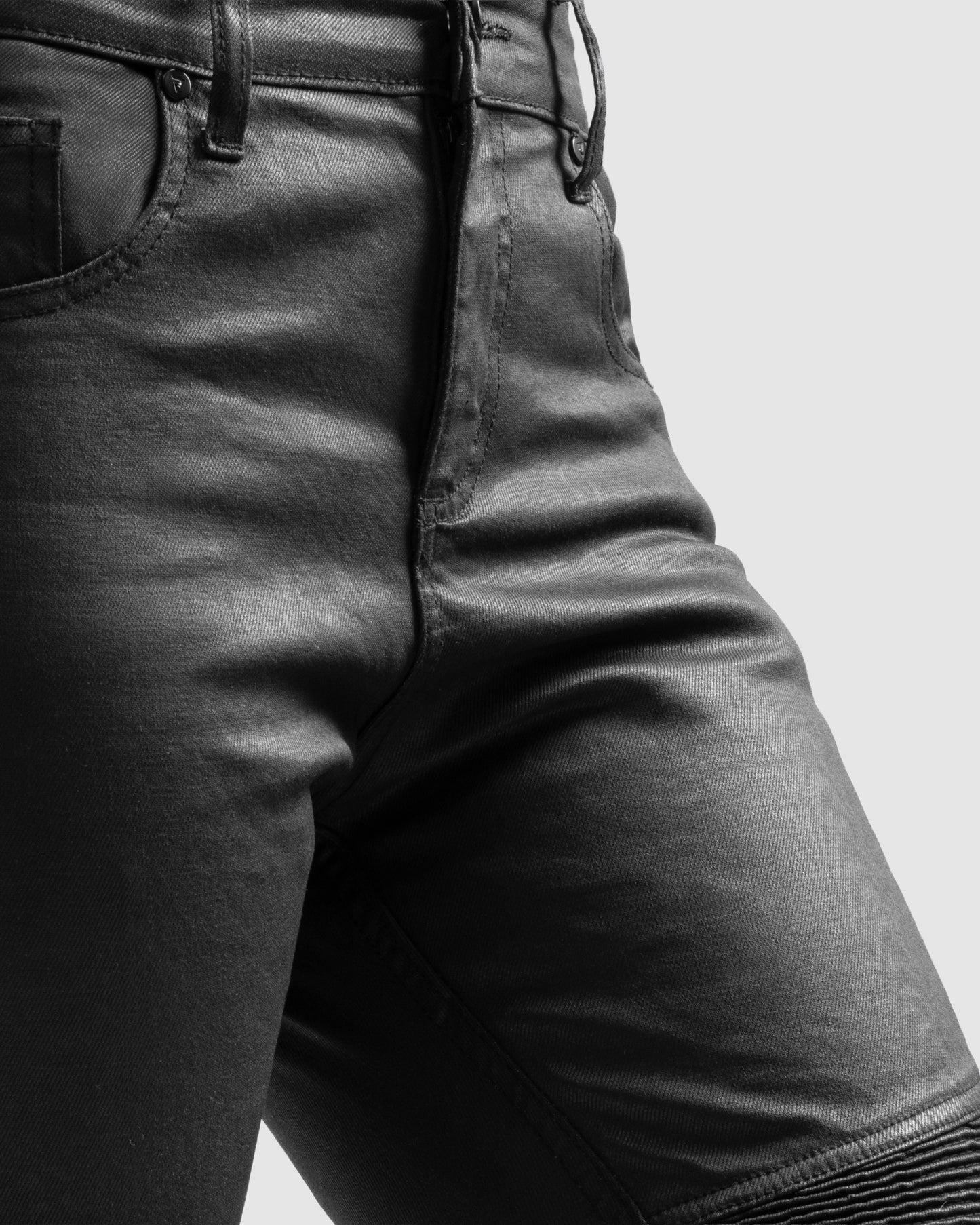Roxy Motorradjeans Damen Slim Schwarz Gewachst