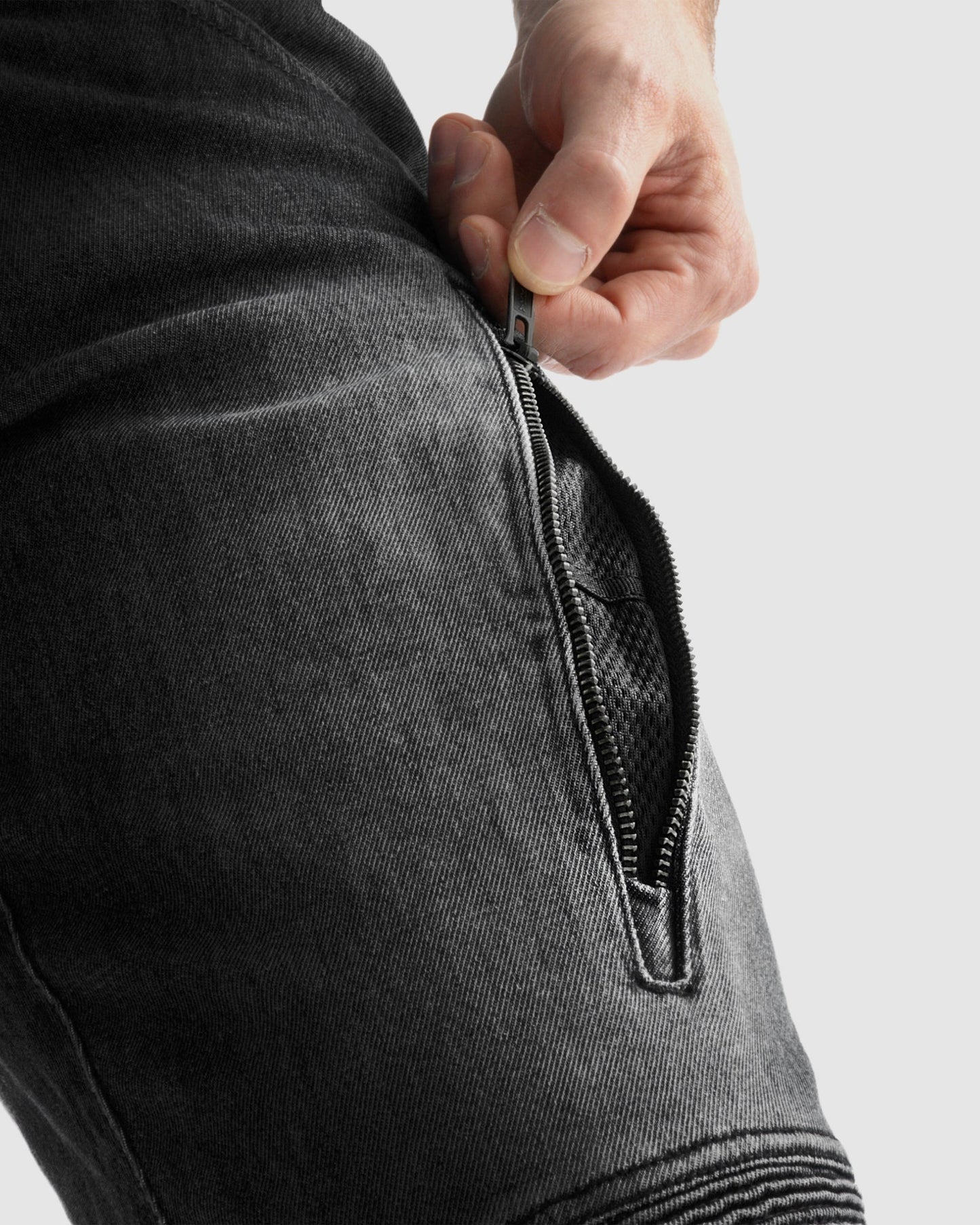 Vandal Motorrad-Jeans Einschichtig Schwarz Verwaschen