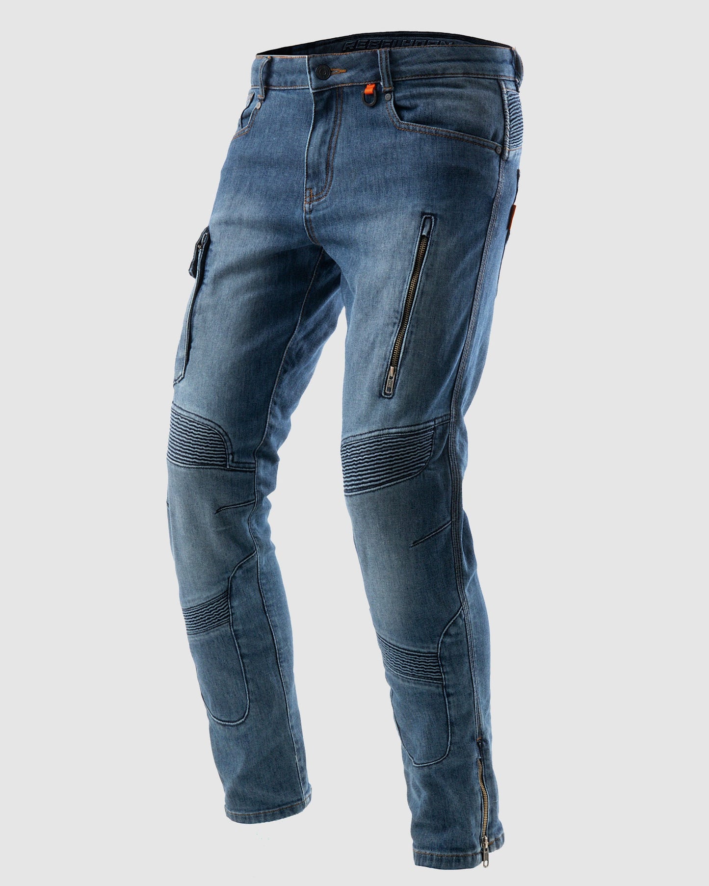 Vandal Motorrad-Jeans Einschichtig Blau Verwaschen