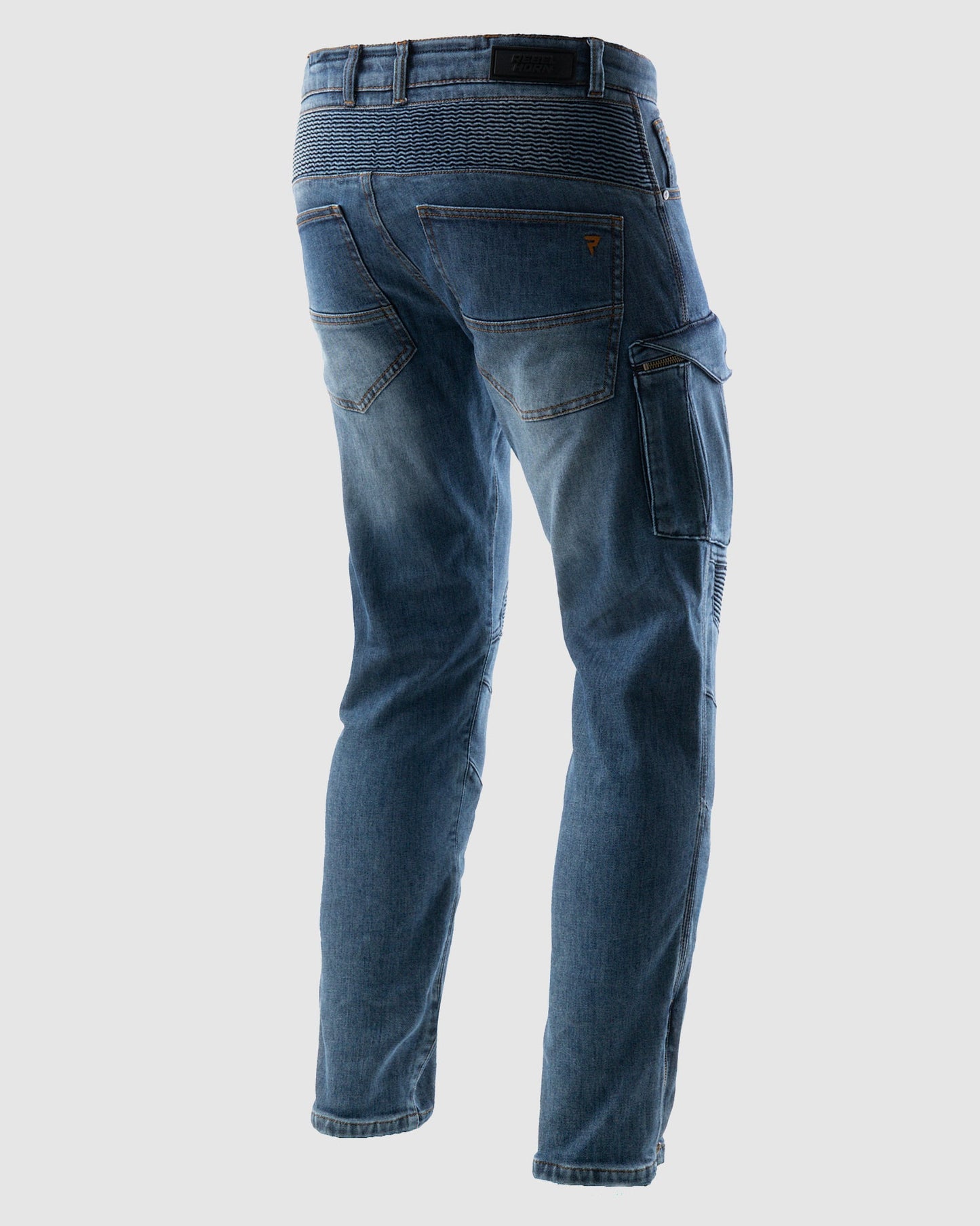 Vandal Motorrad-Jeans Einschichtig Blau Verwaschen