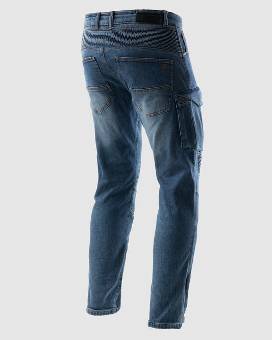 Vandal Motorrad-Jeans Einschichtig Blau Verwaschen