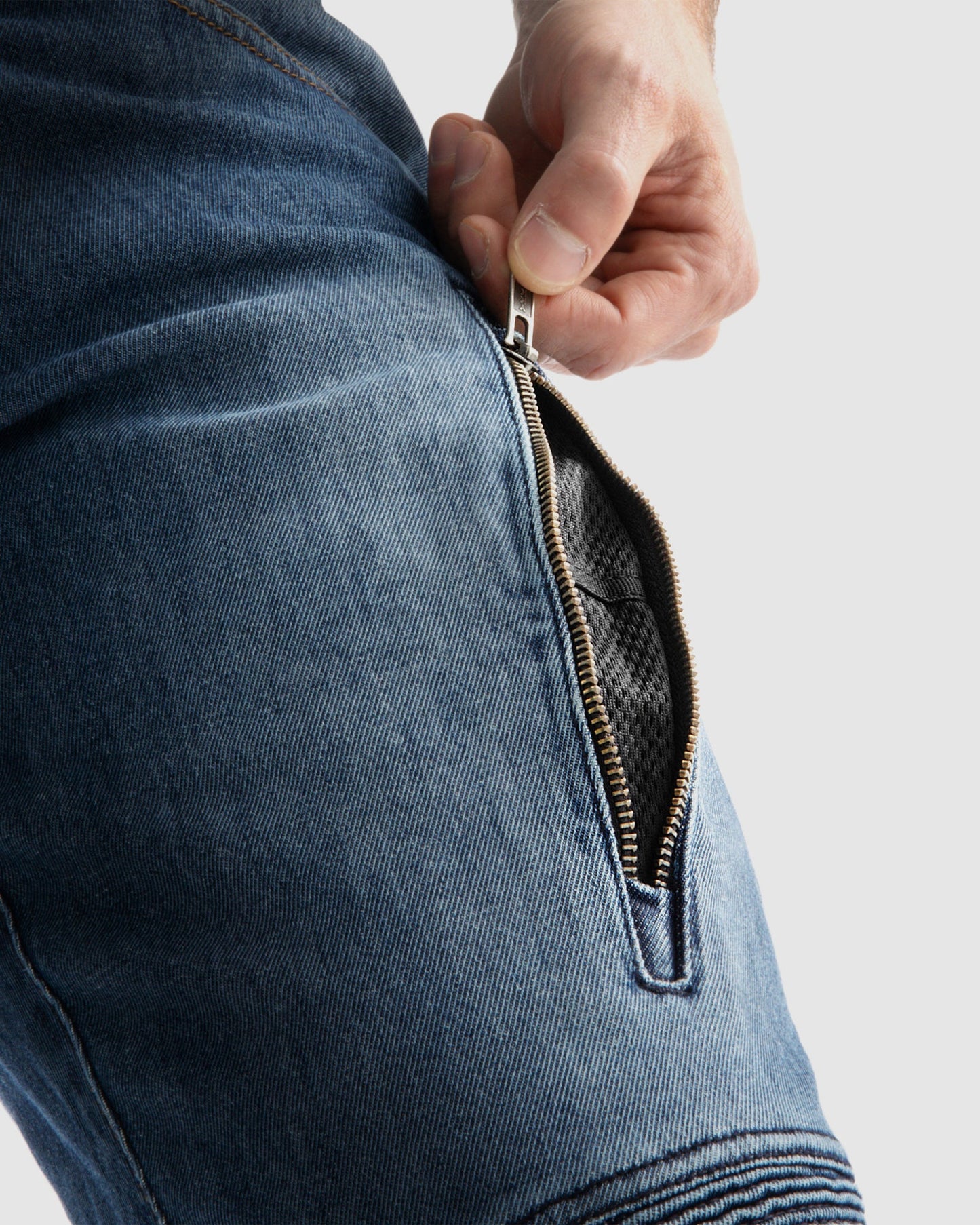 Vandal Motorrad-Jeans Einschichtig Blau Verwaschen