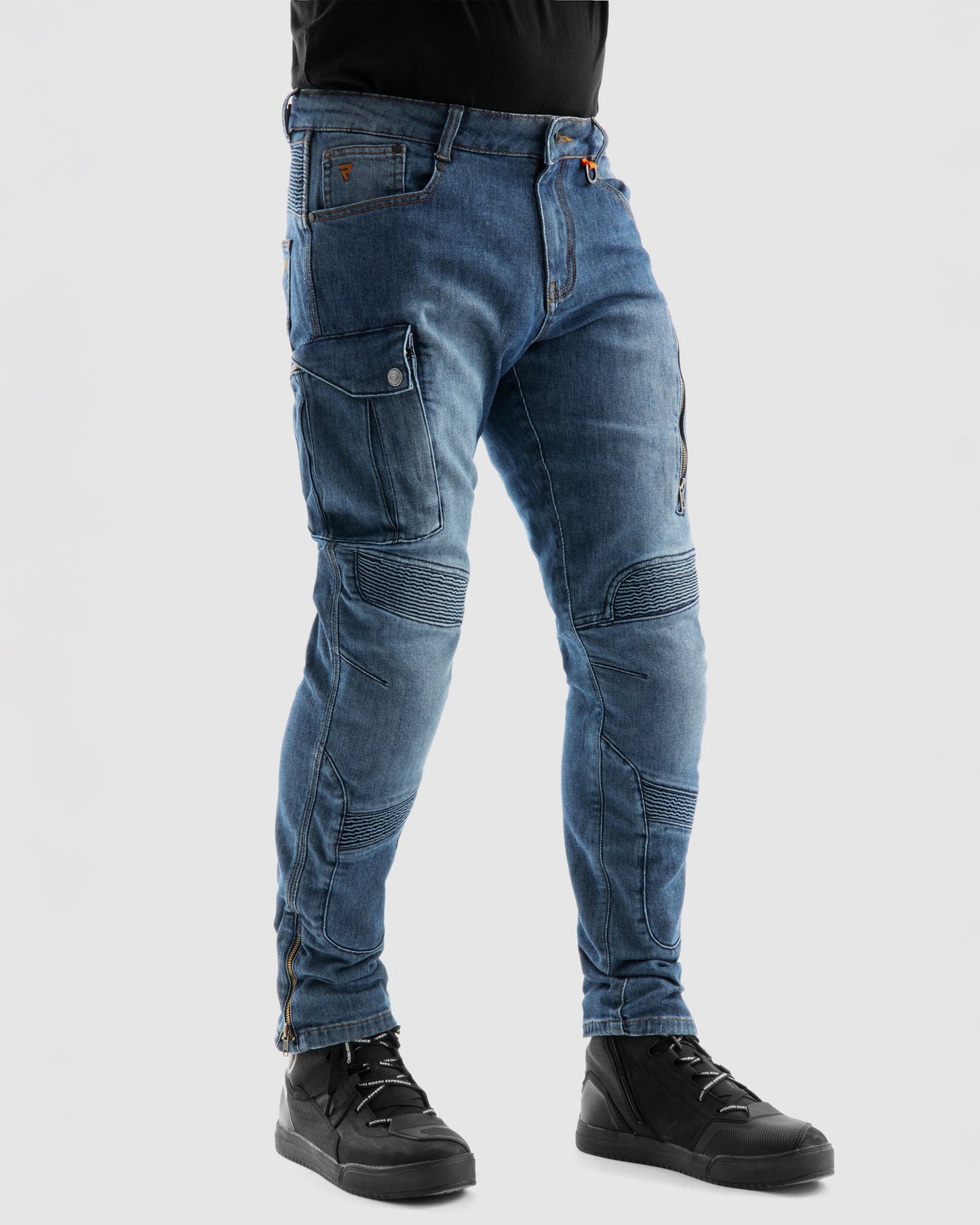 Vandal Motorrad-Jeans Einschichtig Blau Verwaschen