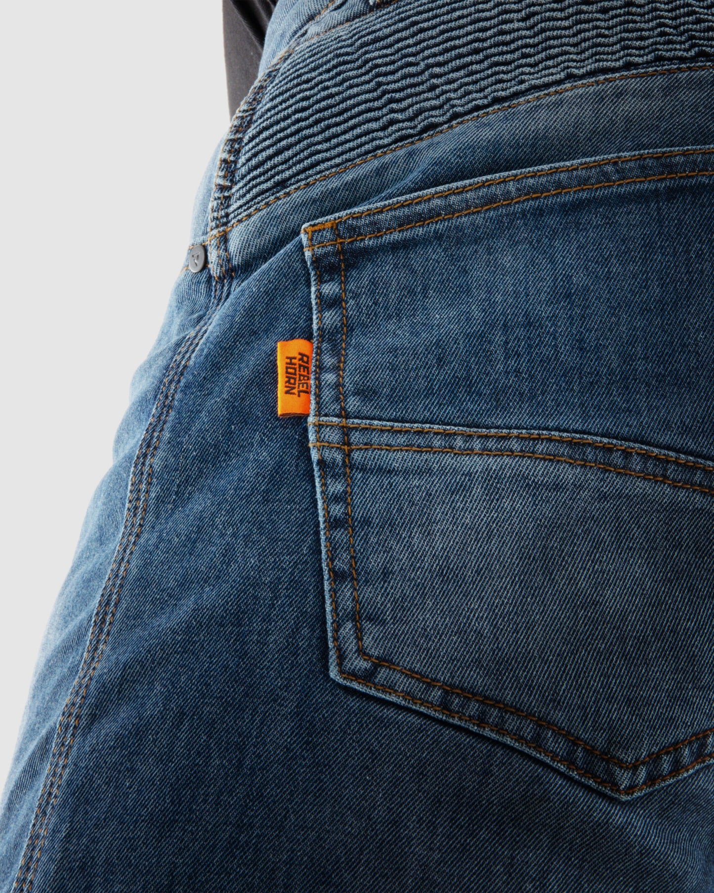 Vandal Motorrad-Jeans Einschichtig Blau Verwaschen