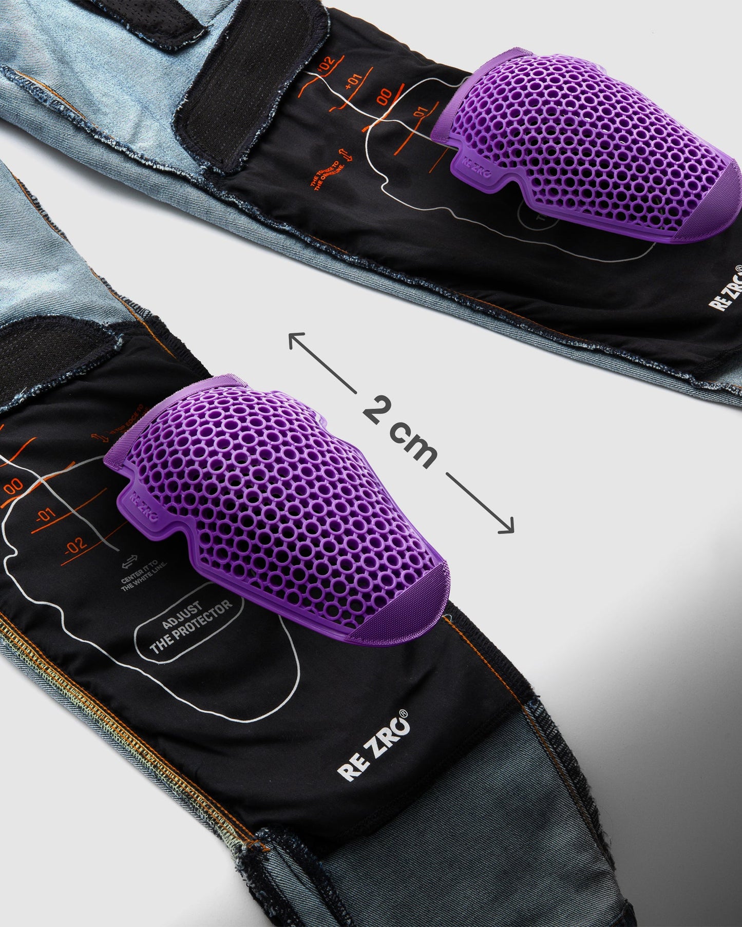 Vandal Motorrad-Jeans Einschichtig Blau Verwaschen