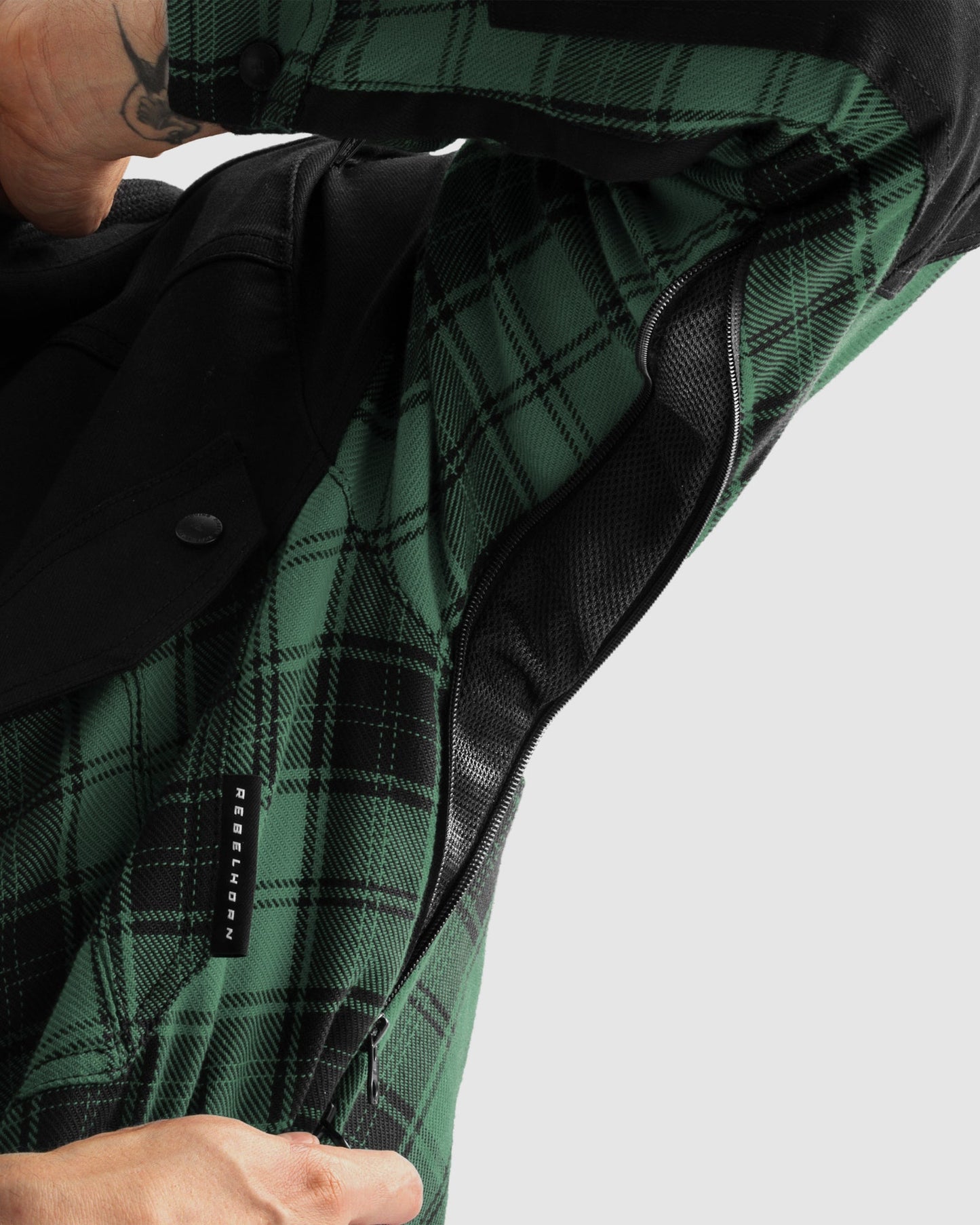 Shifter Motorradhemd Grün