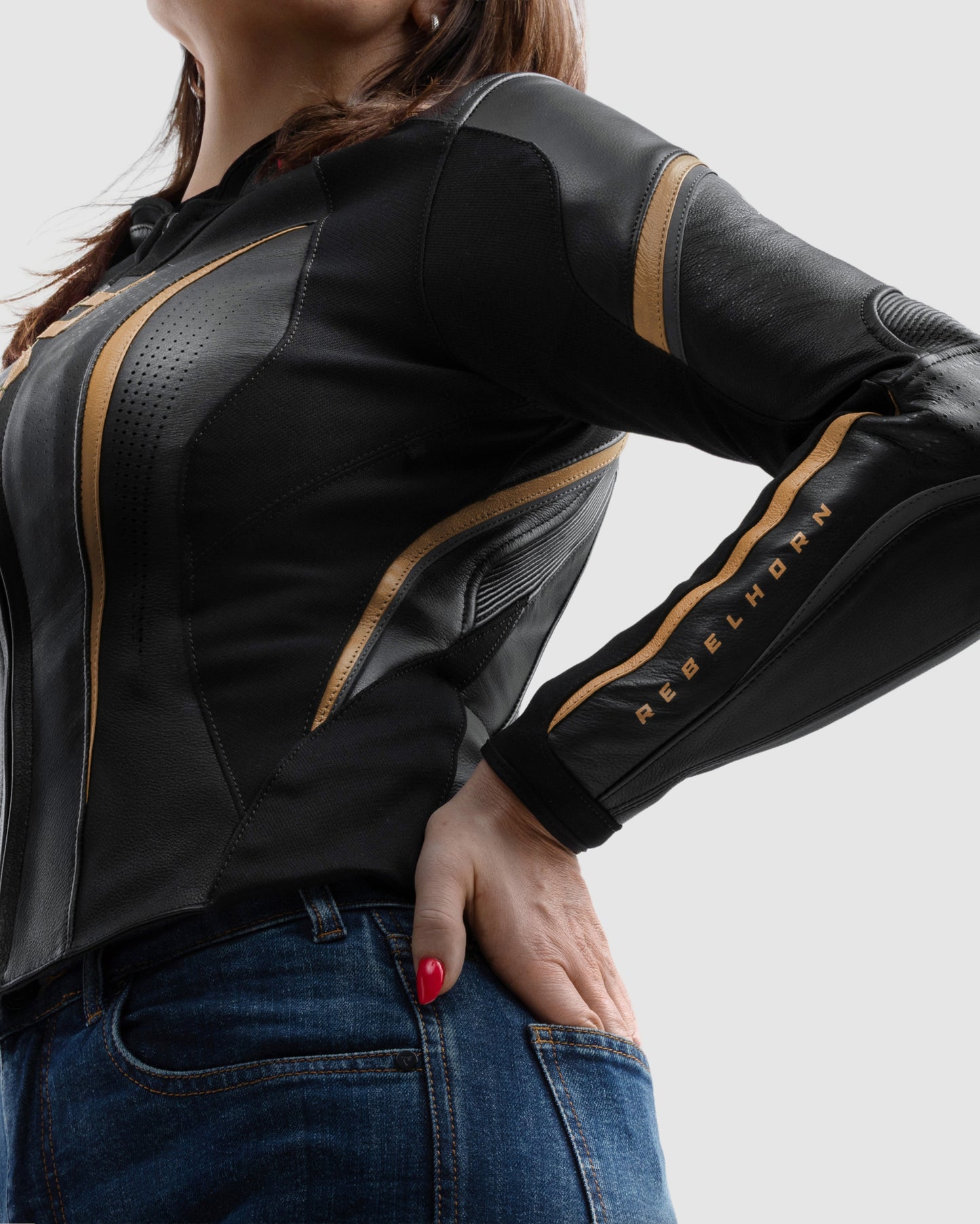 Diva ST Damen Motorradjacke Golden