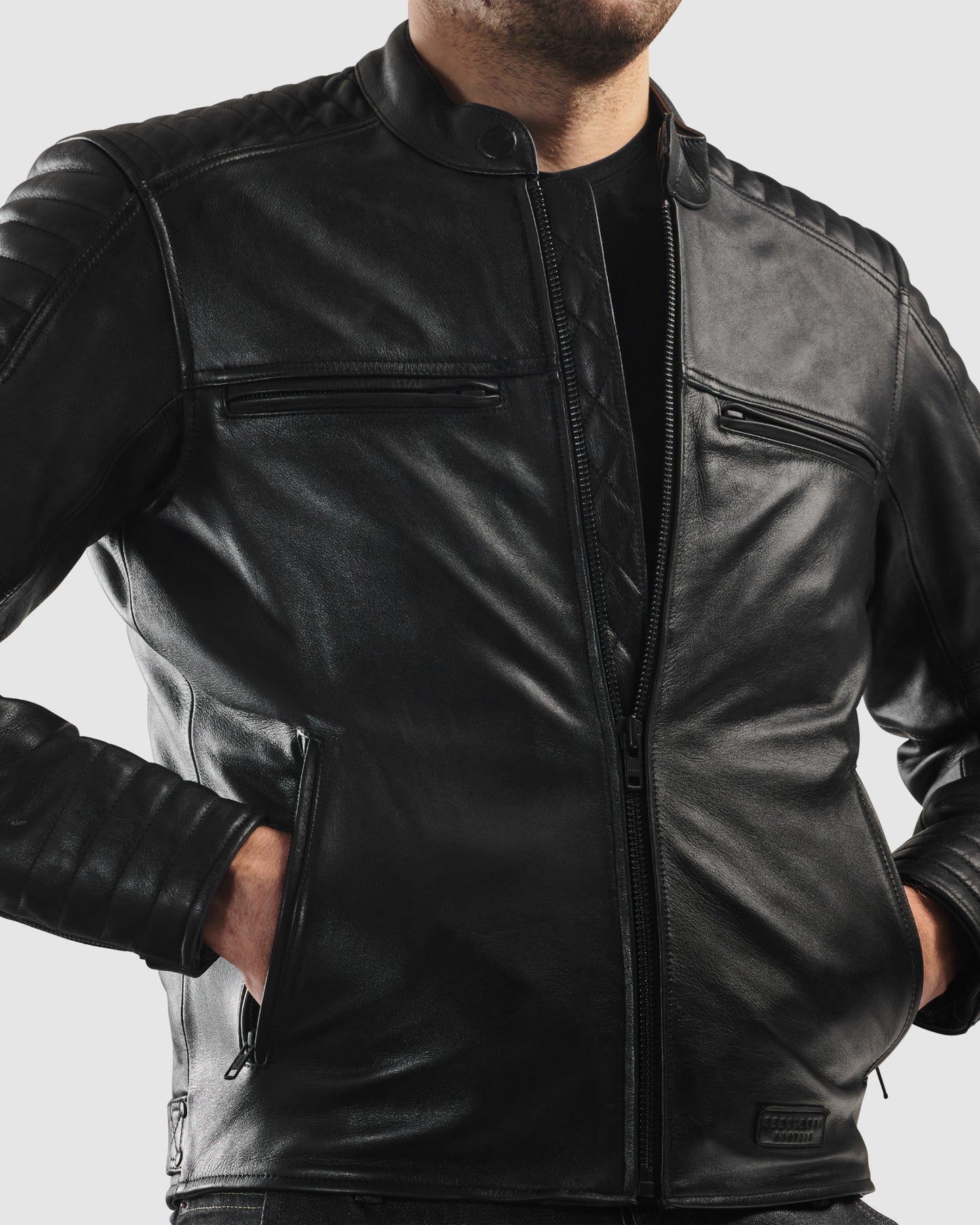 Hunter II Lederjacke Schwarz