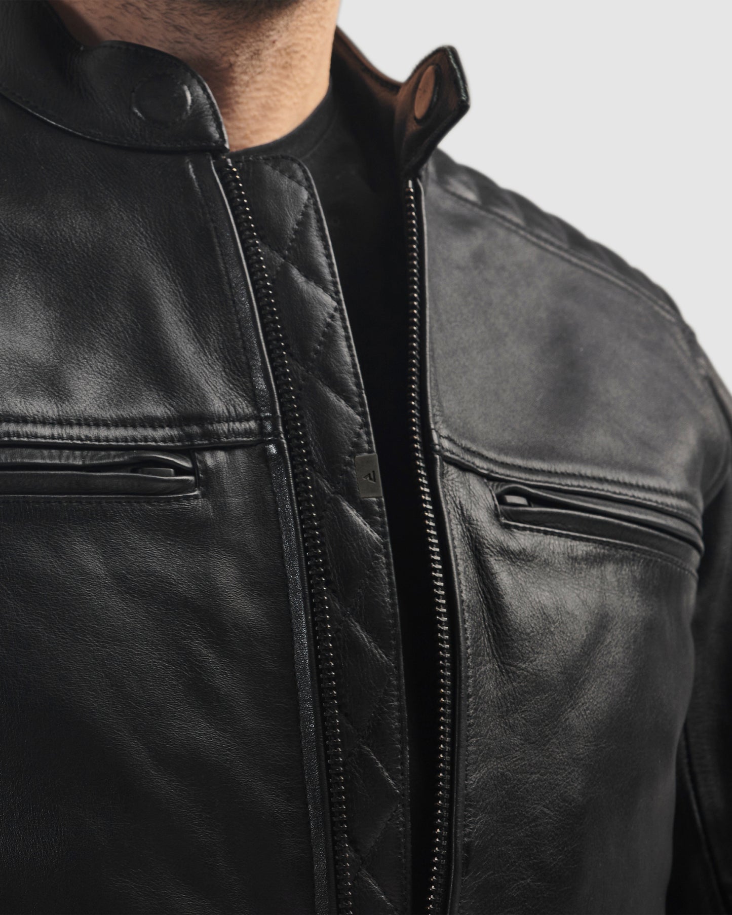 Hunter II Lederjacke Schwarz