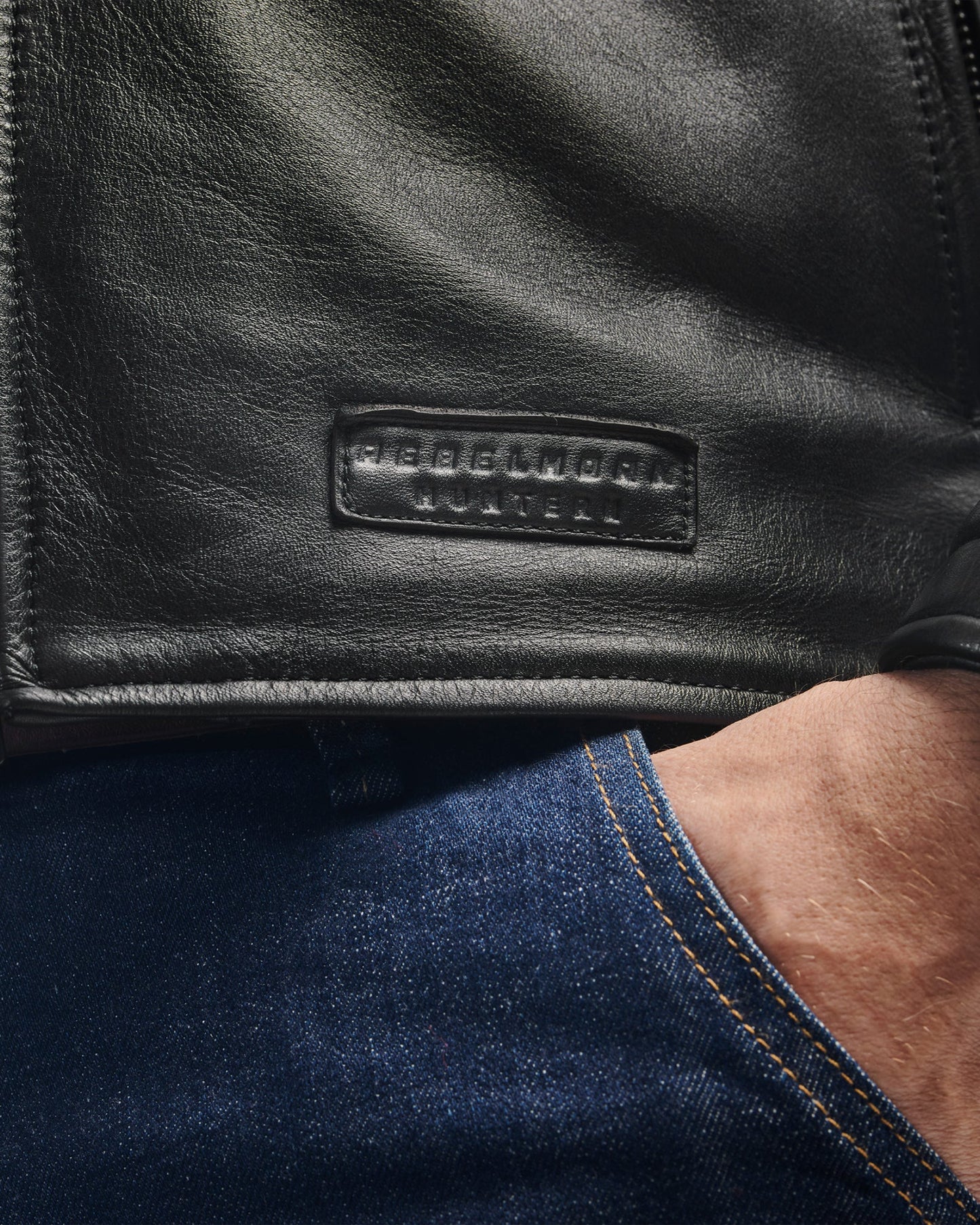 Hunter II Lederjacke Schwarz