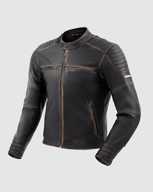 Hunter II Lederjacke Vintage Braun