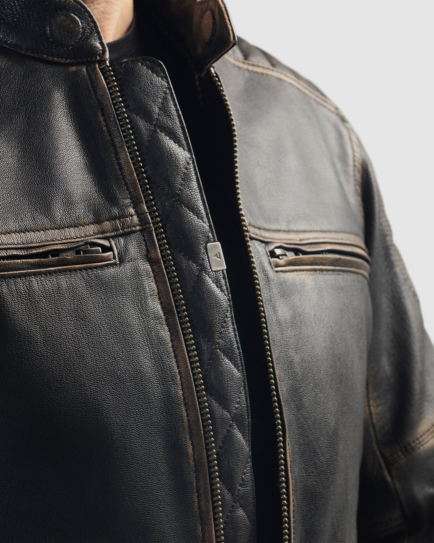 Hunter II Lederjacke Vintage Braun