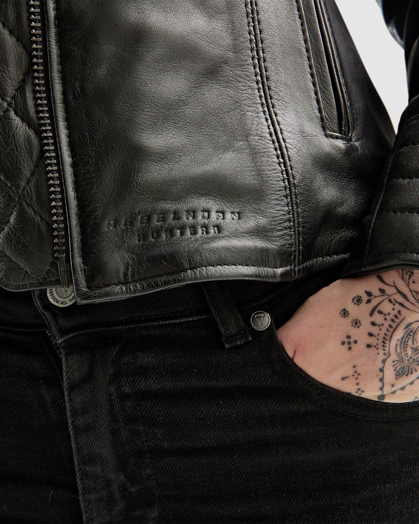 Hunter II Damen Lederjacke Schwarz