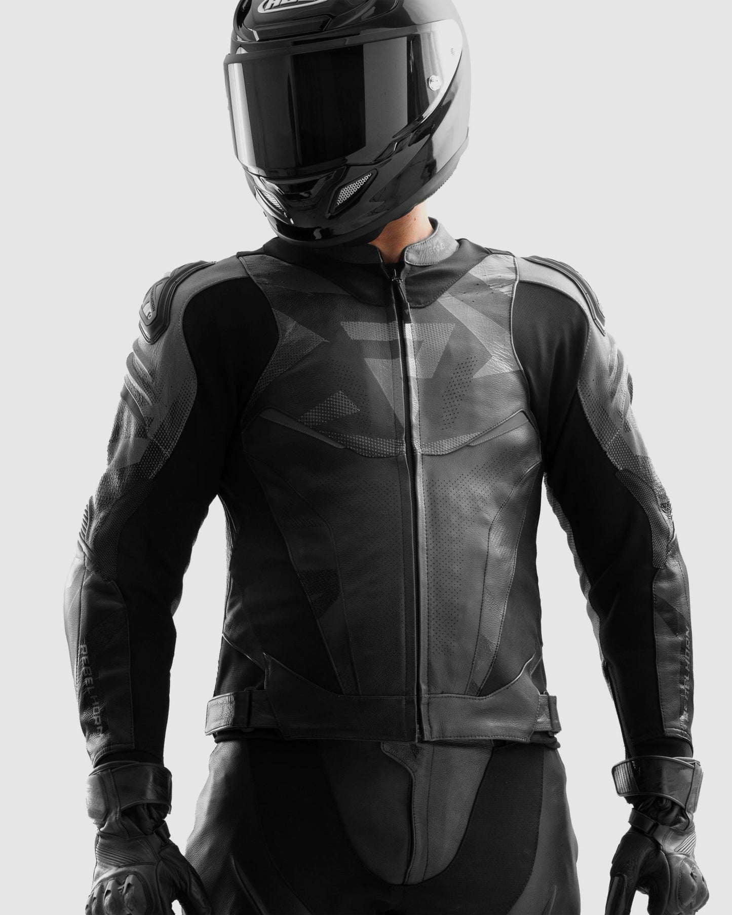 Inferno Leder-Motorradjacke Schwarz