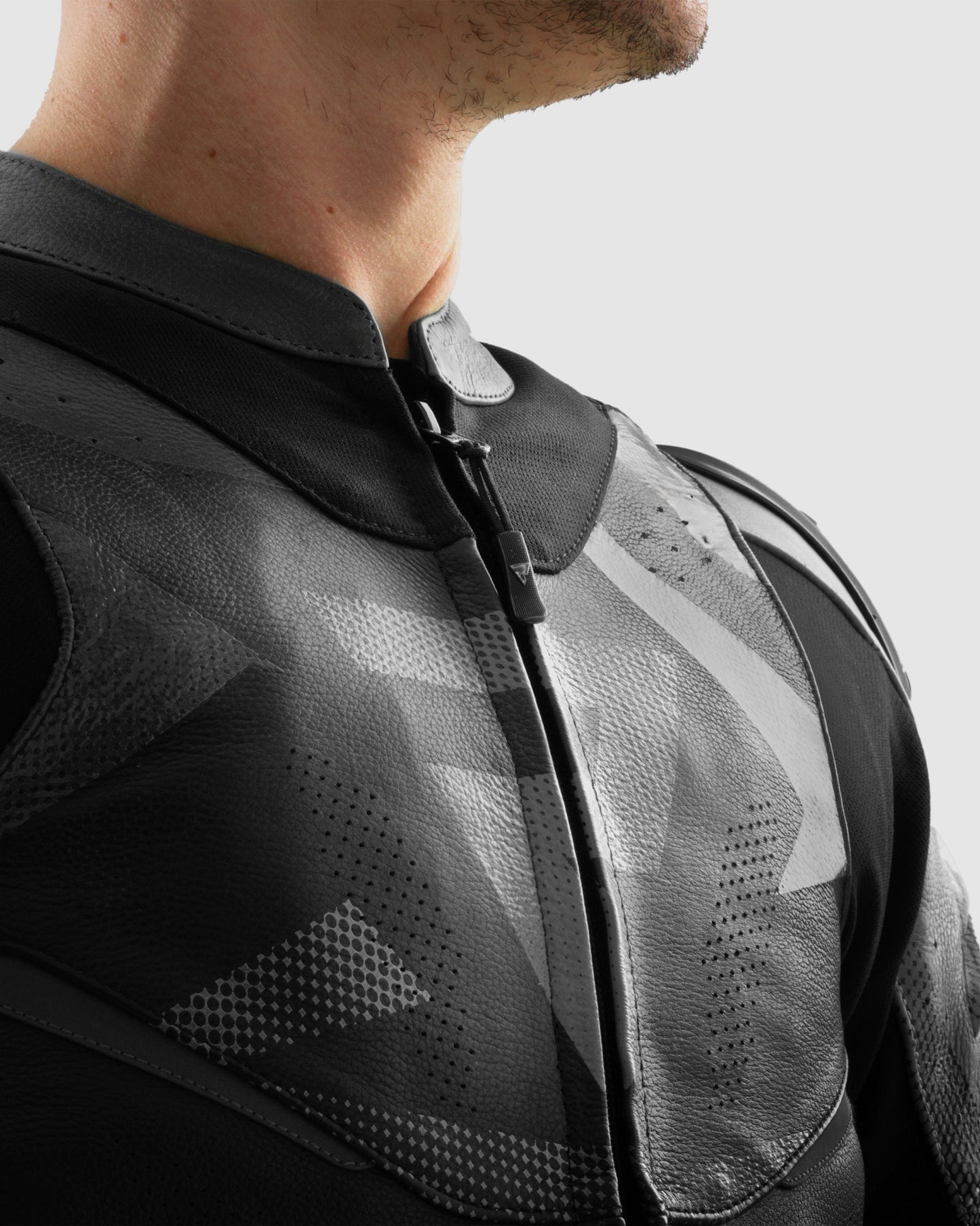 Inferno Leder-Motorradjacke Schwarz