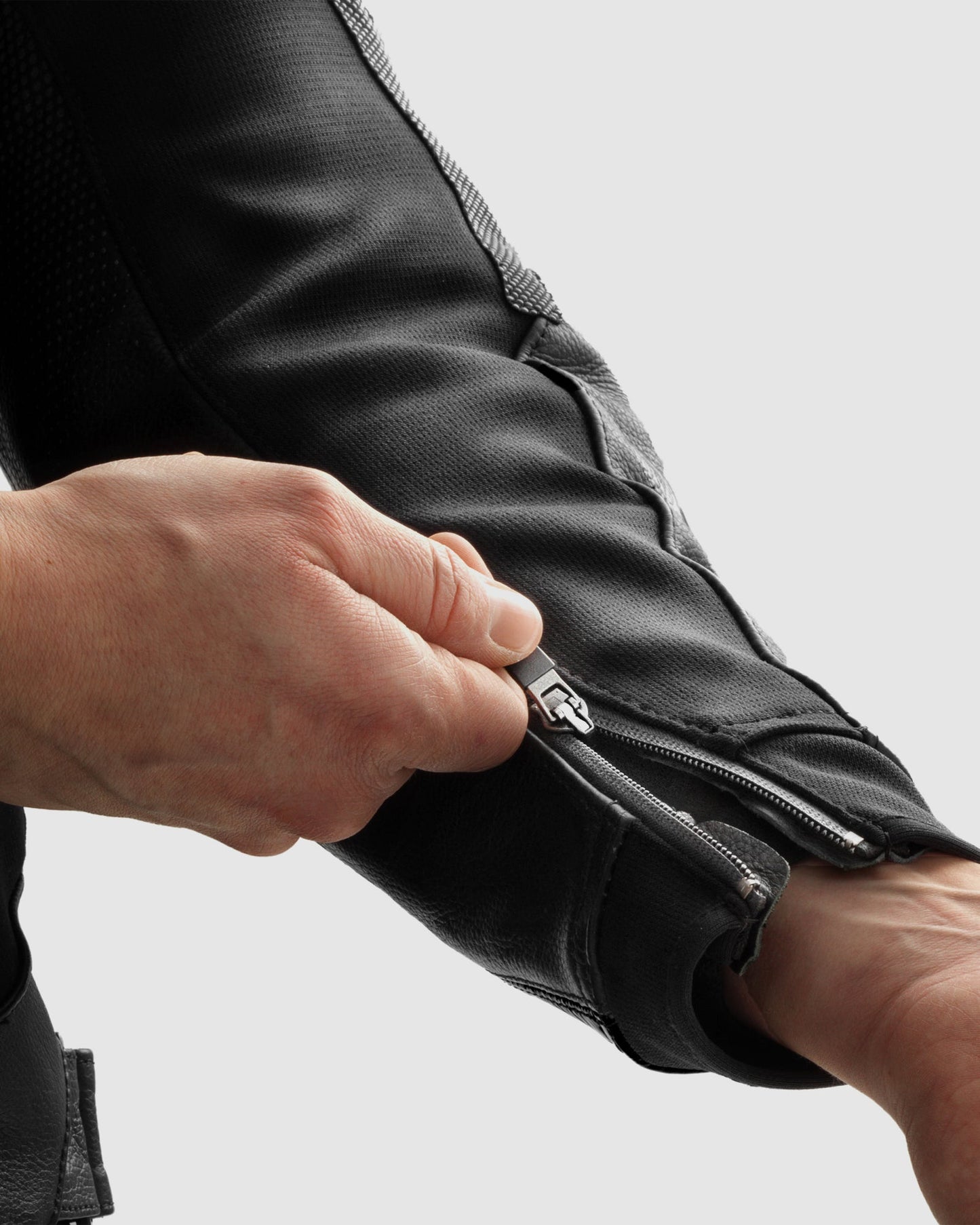 Inferno Leder-Motorradjacke Schwarz