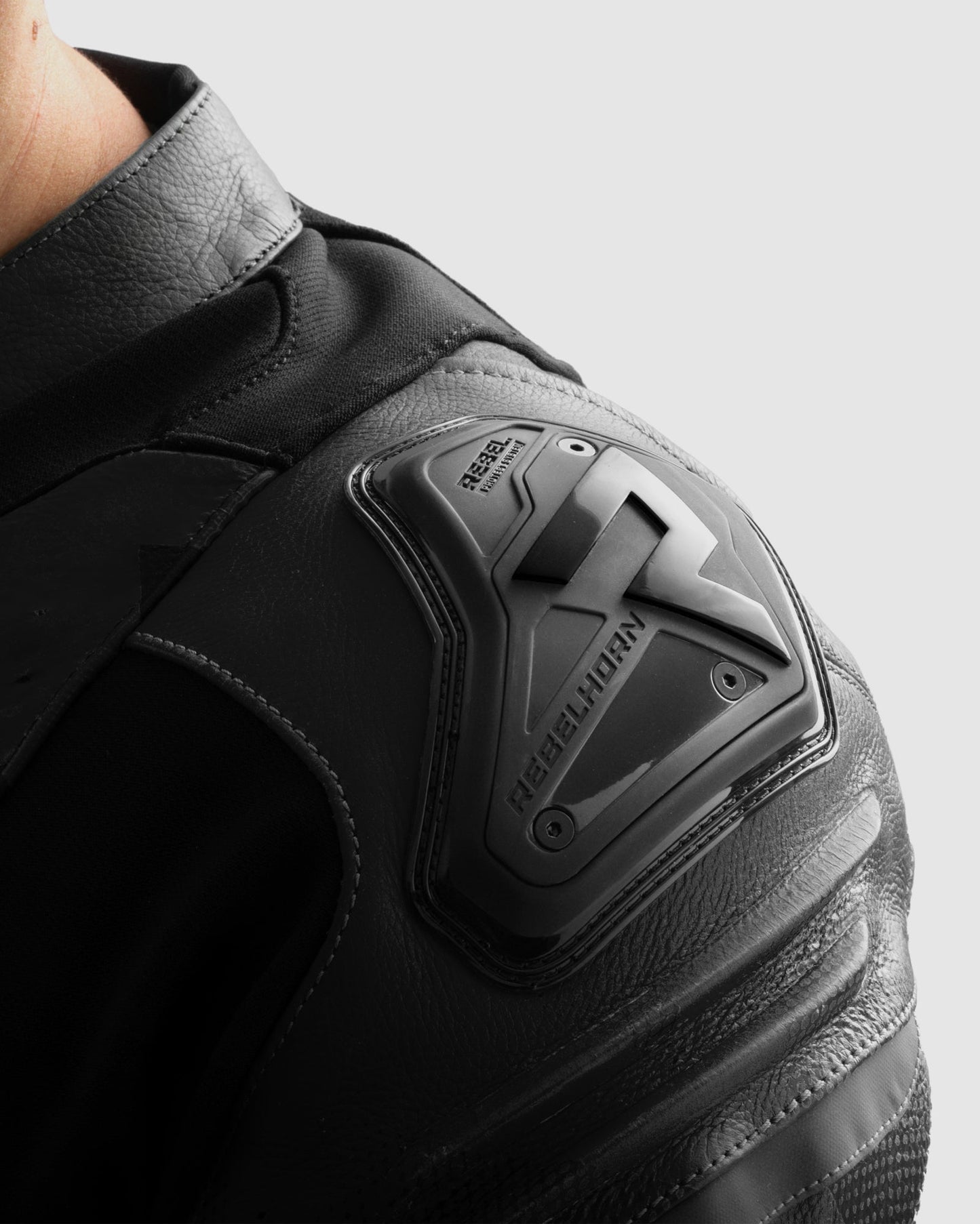 Inferno Leder-Motorradjacke Schwarz