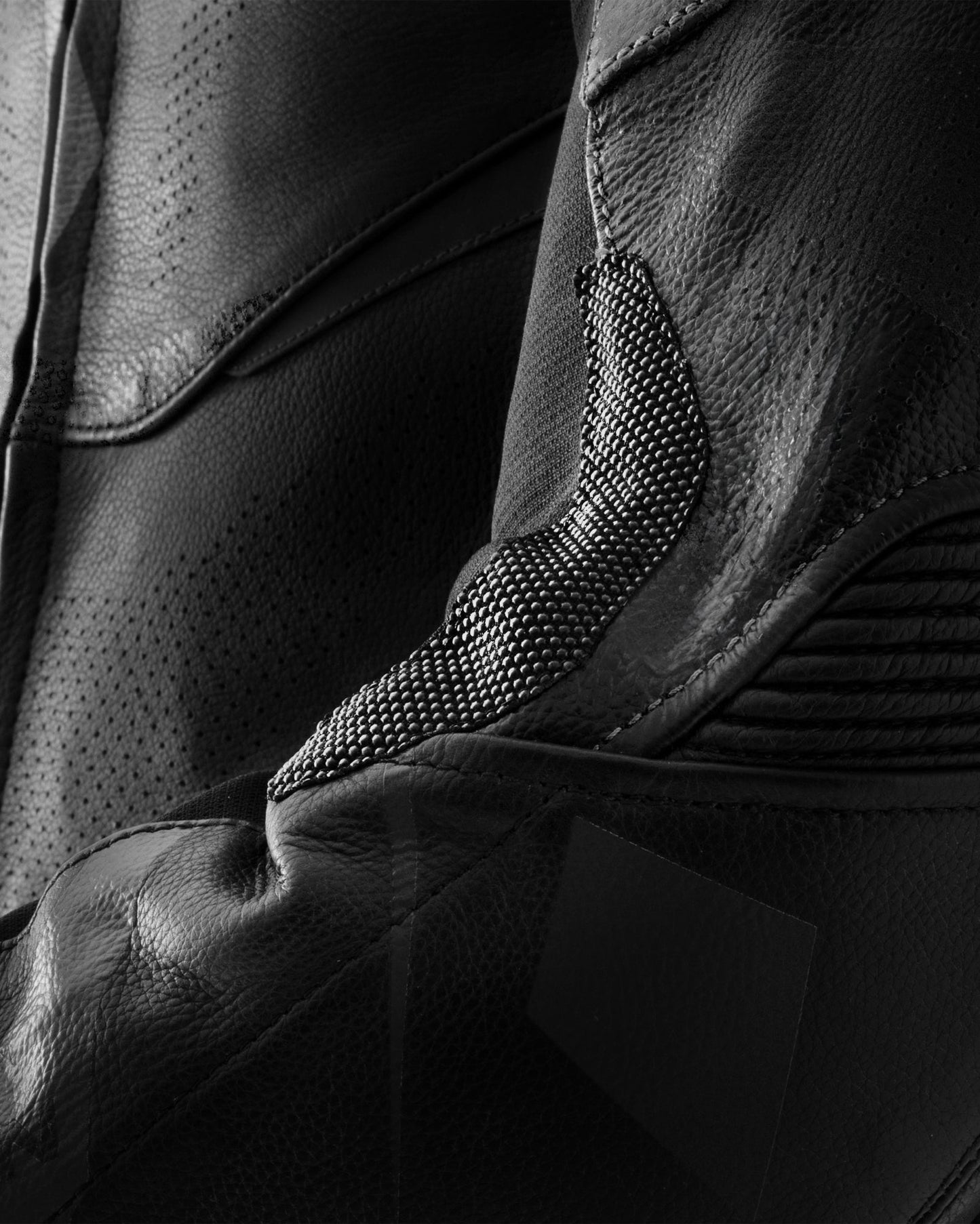 Inferno Leder-Motorradjacke Schwarz