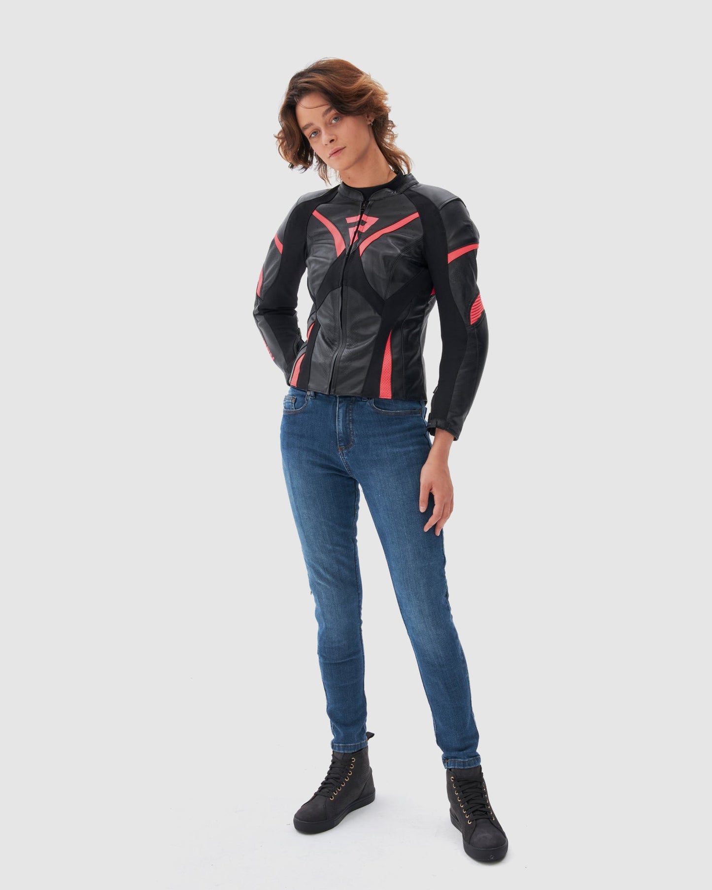 Rebel Damen Motorradjacke Rosa