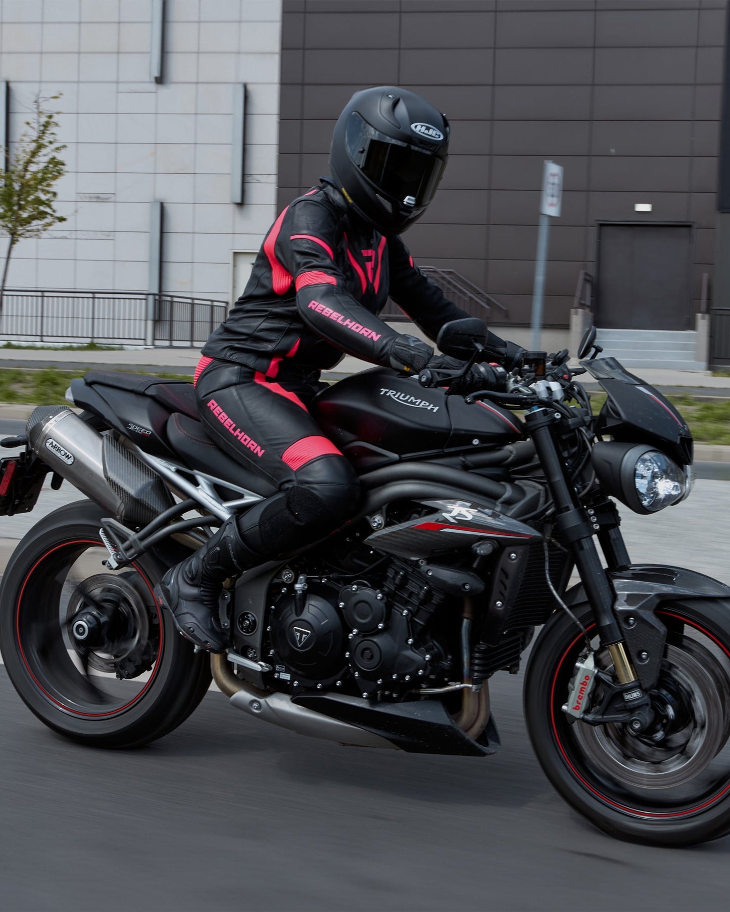 Rebel Damen Motorradjacke Rosa